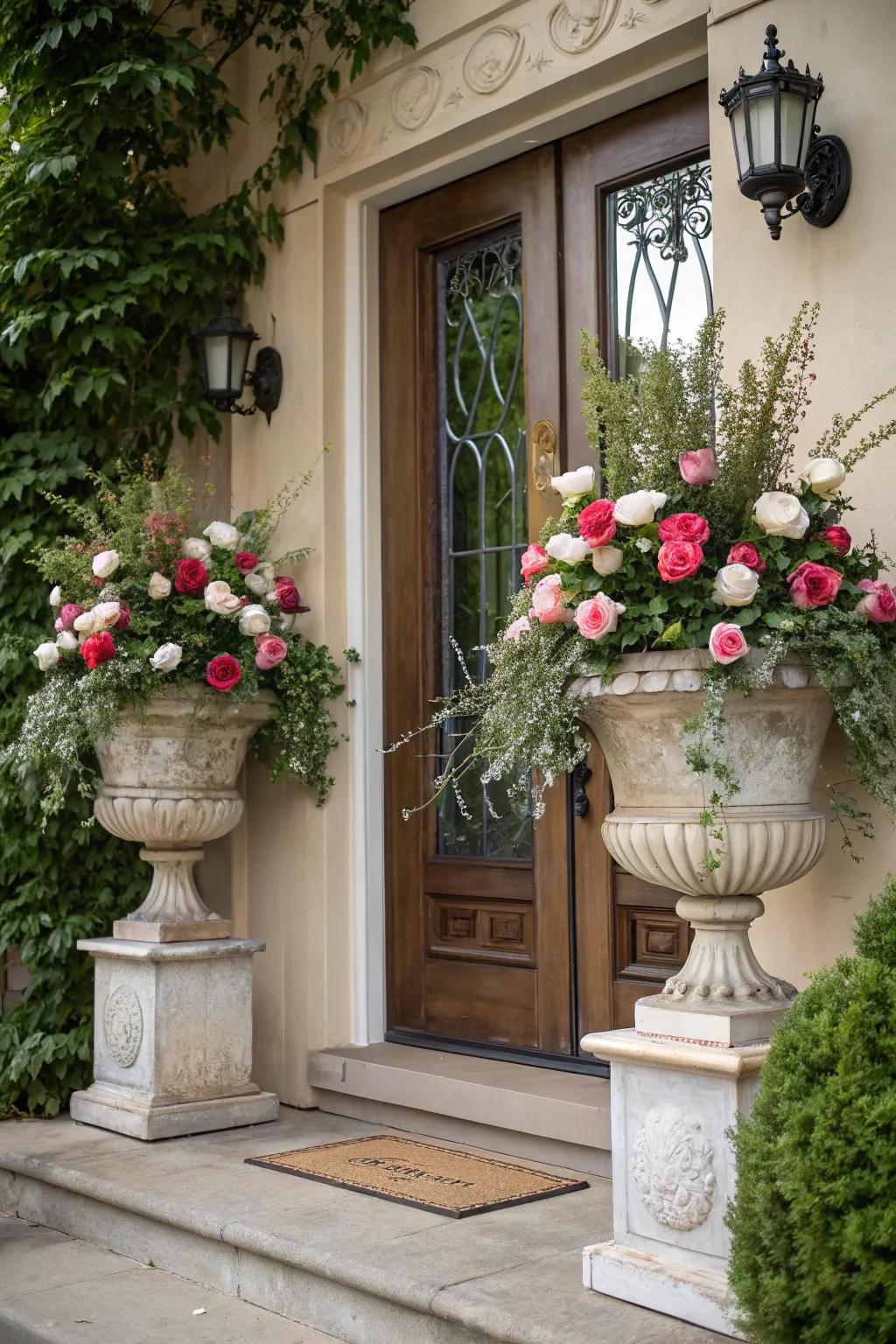 Incorporate nostalgia and charm with vintage-style urns.