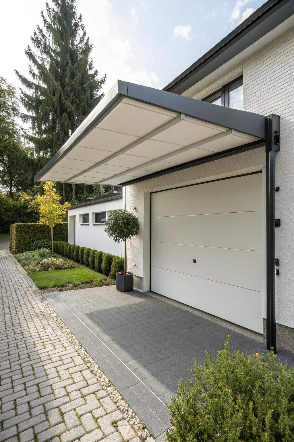 Clean and simple minimalist flat awning.