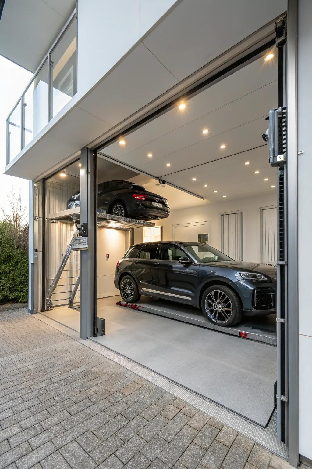 Recessed hoists offer a polished and unobtrusive garage solution.