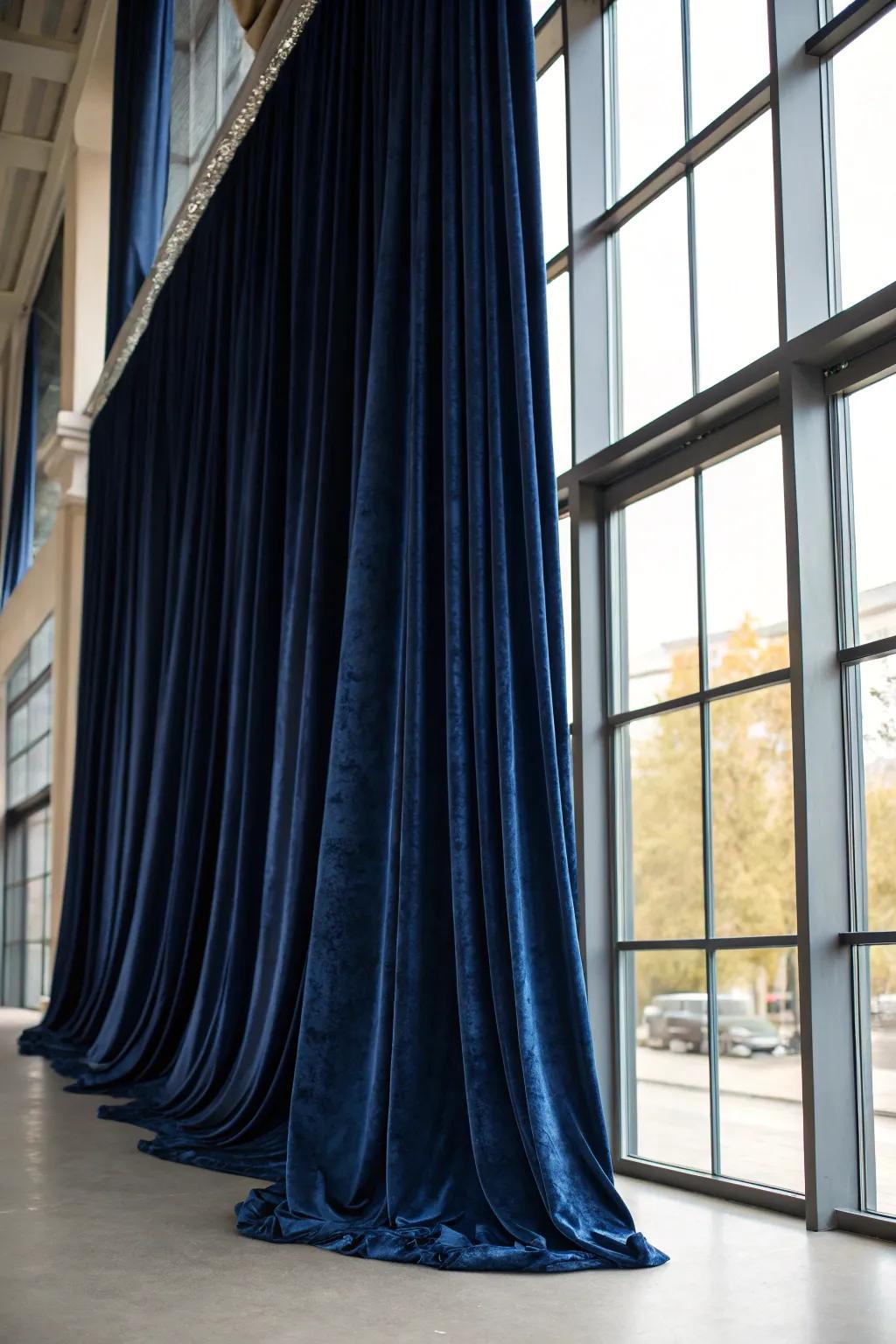 Draperies that frame your vista with gothic grace.