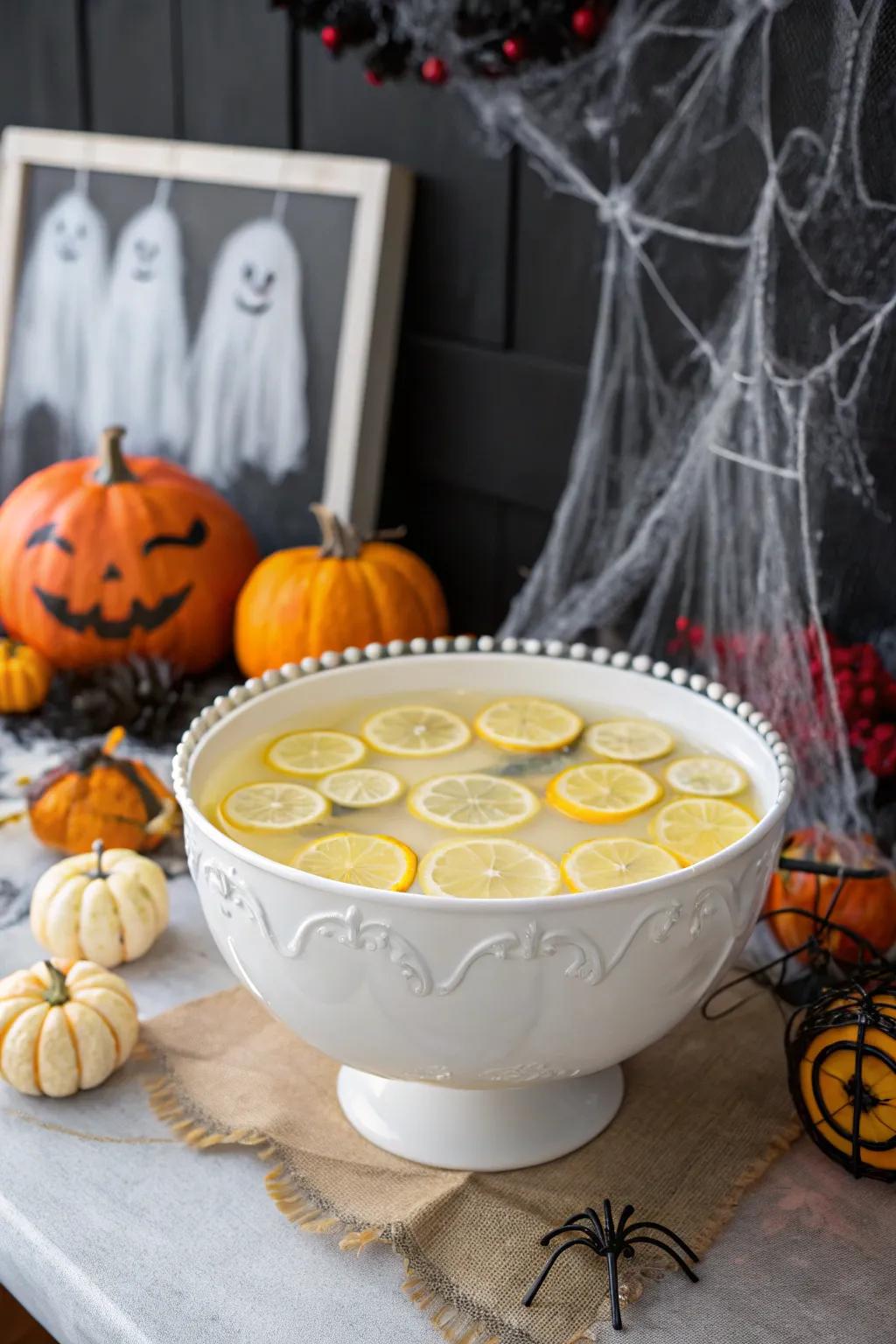 A Ghostly White Citrus Punch that’s both refreshing and haunting.