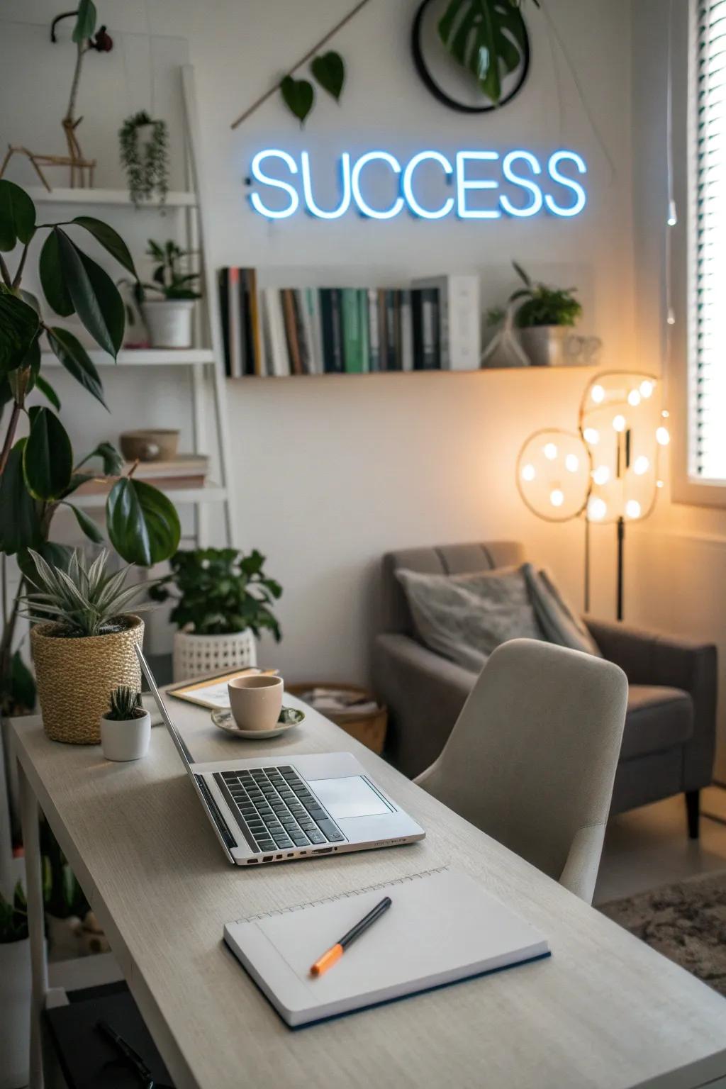 LEDs append modern decorative touches.