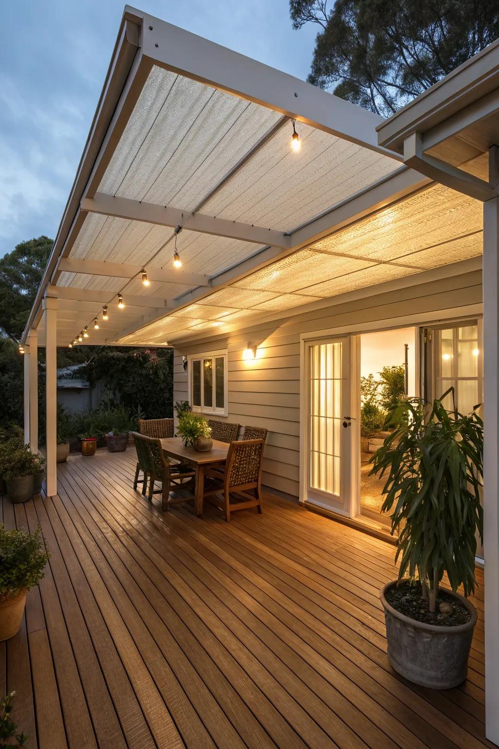 Shielded boards ensure your deck stays warm and welcoming.