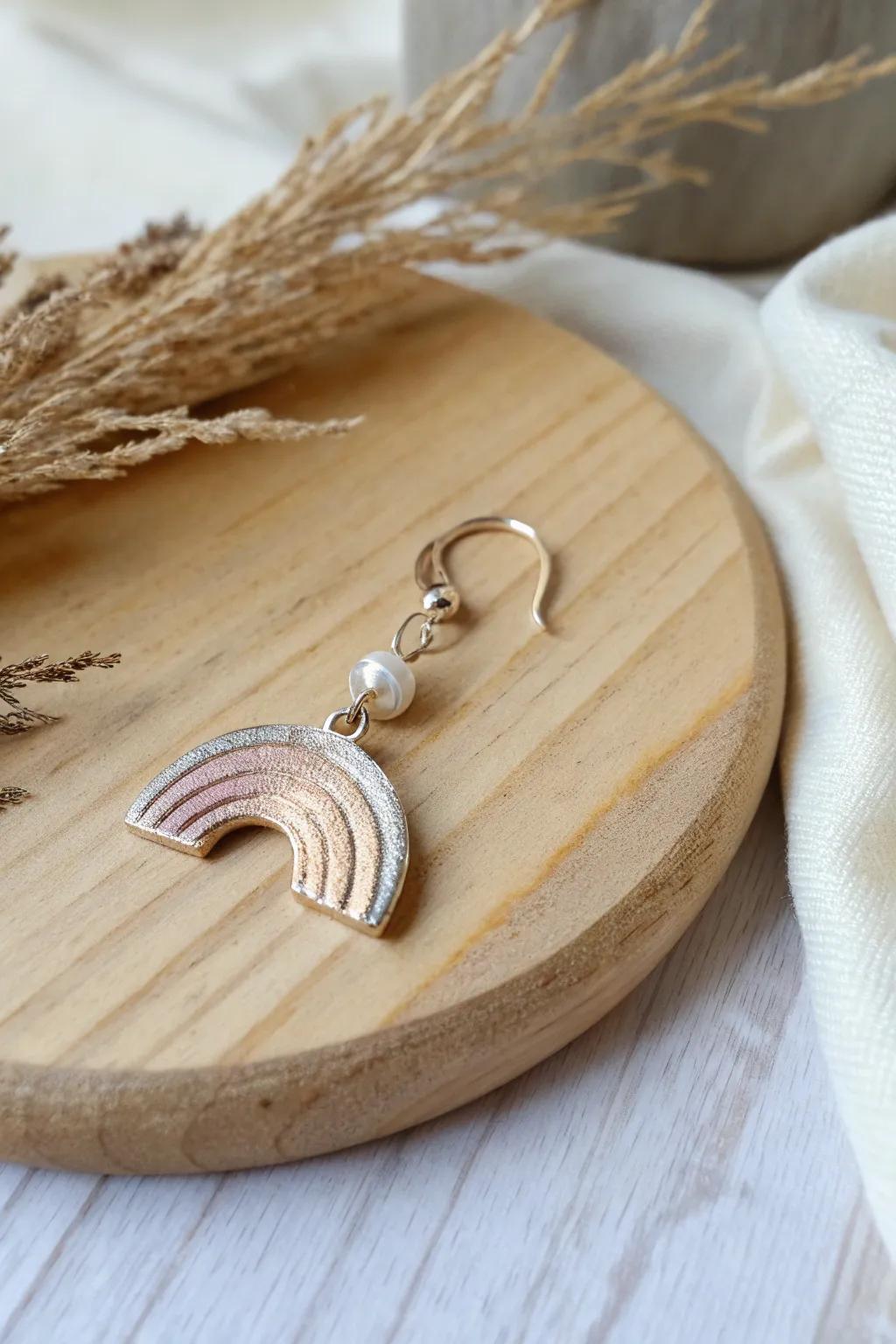 Elevate your style with handcrafted metal-toned clay earrings that shimmer with every turn.