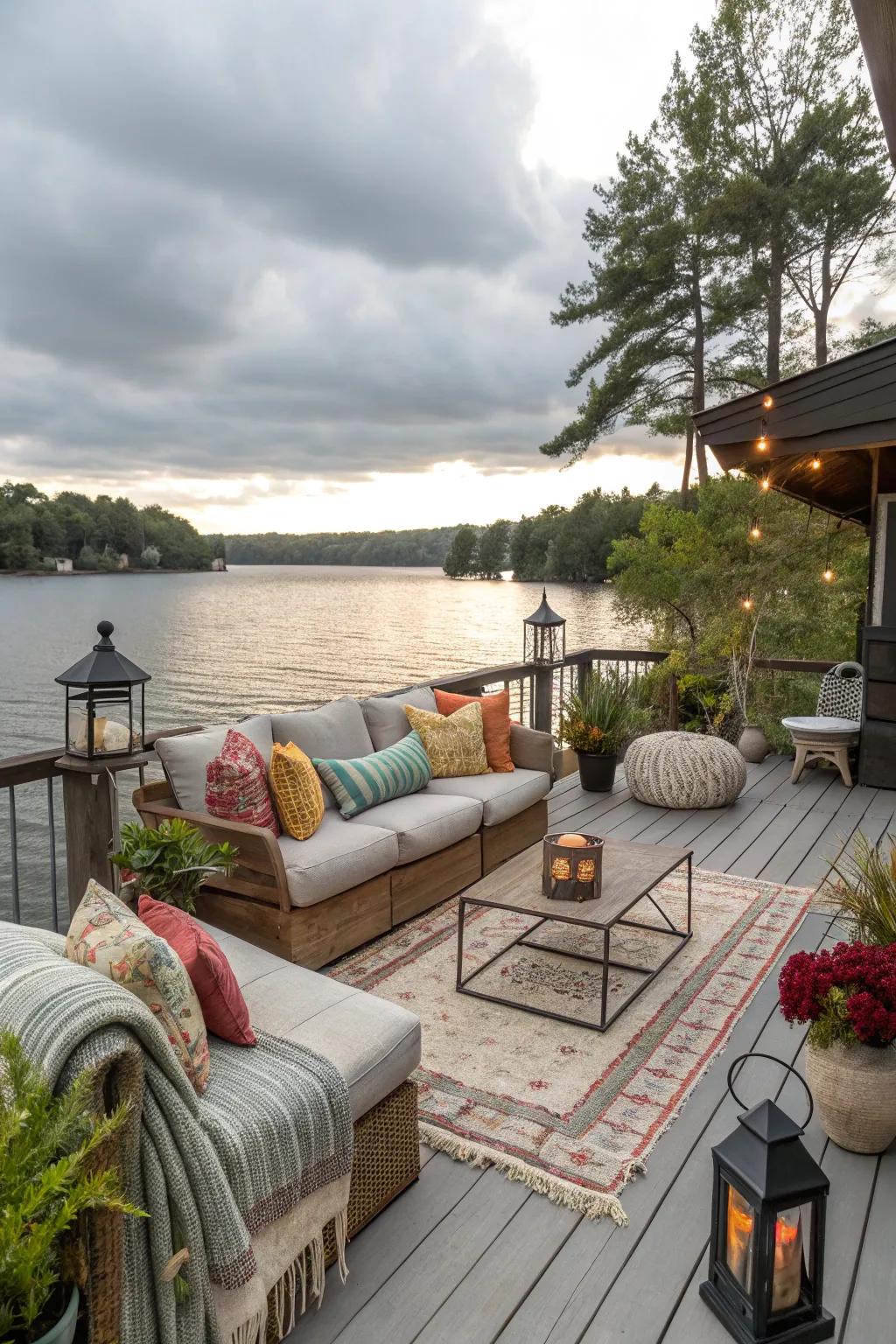 An outdoor living zone enriches delight of the natural surrounds.