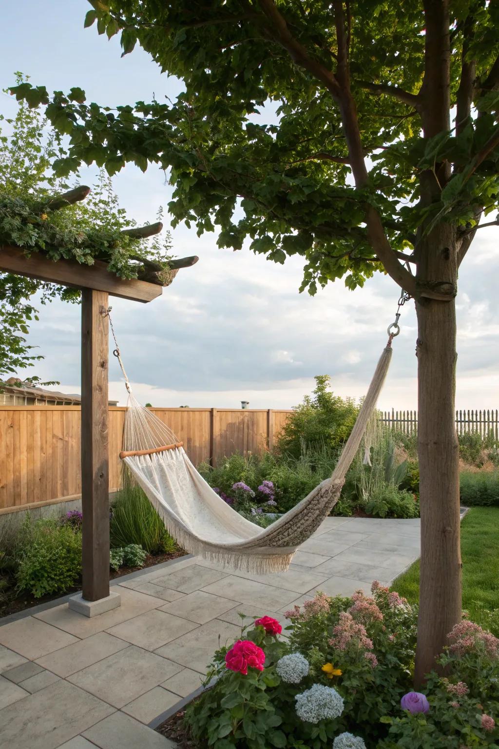 A hammock haven for ultimate relaxation.