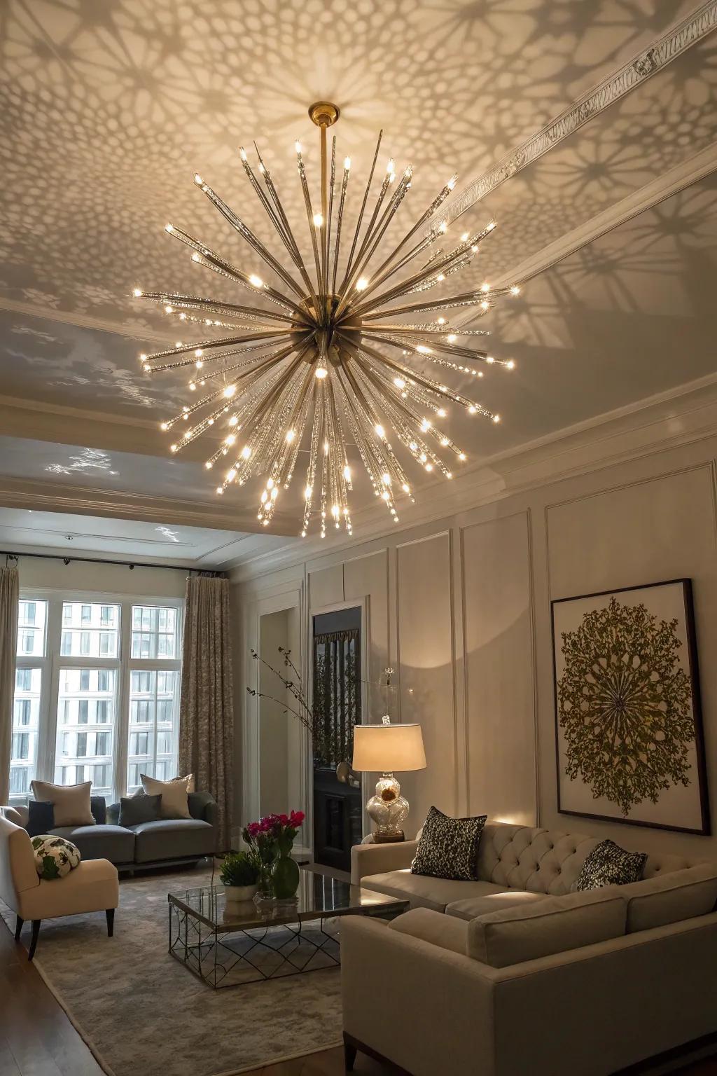Sputnik chandeliers add mid-century modern flair with their iconic design.