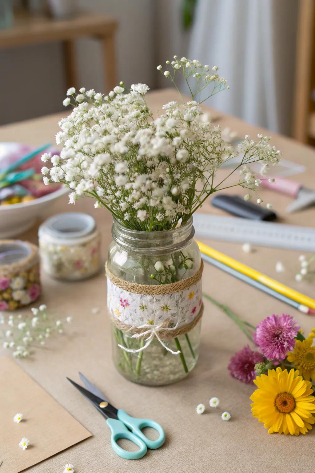 Nature-inspired allure through pressed floral glass containers.
