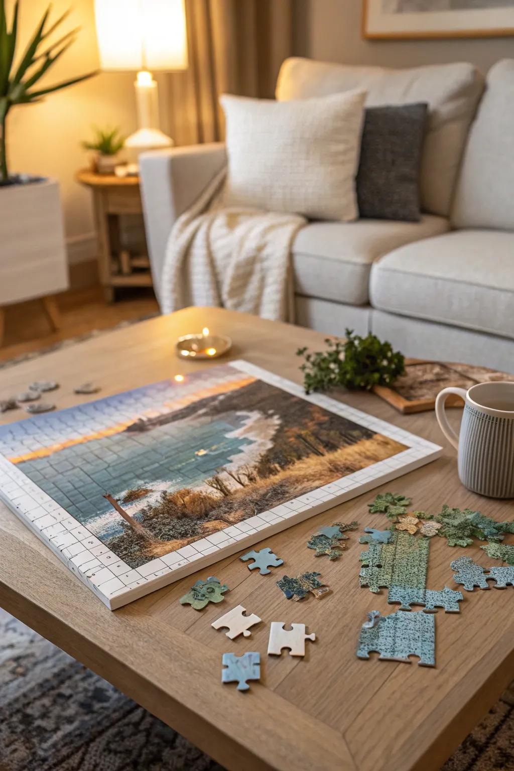Custom puzzles provide playful engagement with cherished memories.