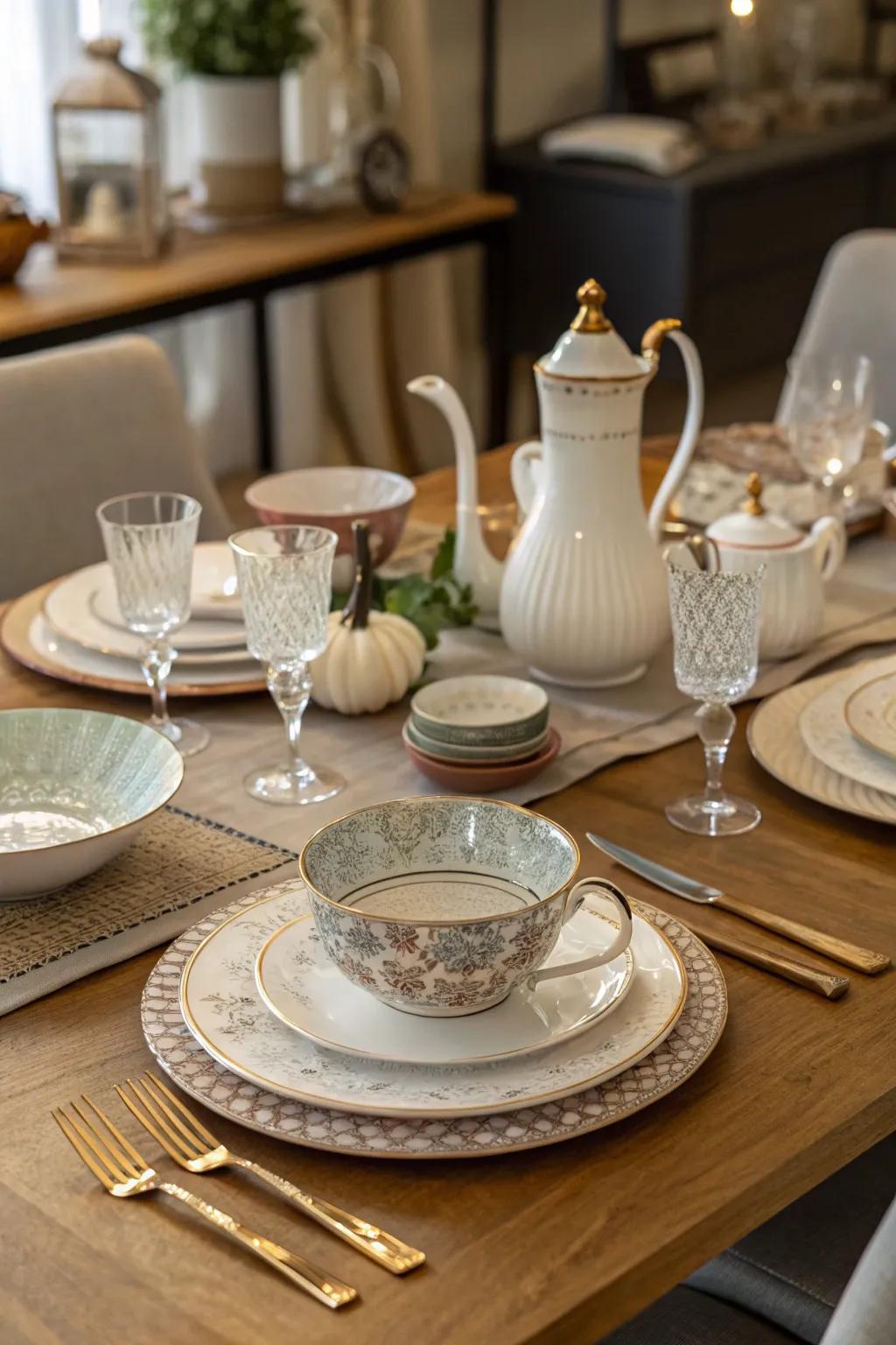 A blend of old and new adds character to your setting.