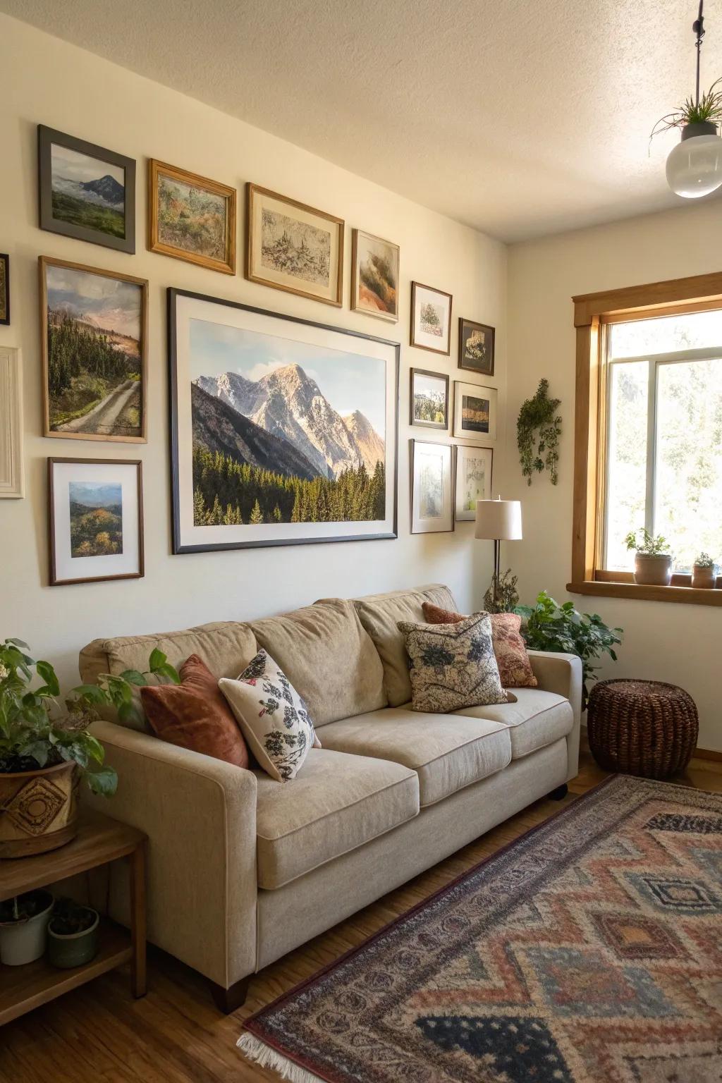 A photo array gives personality and informs a story.
