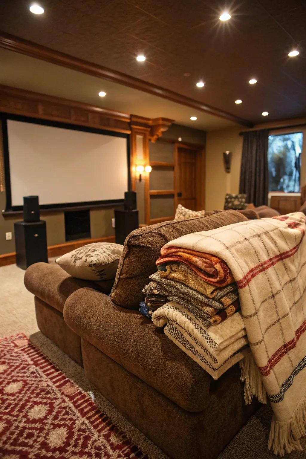 Wraps contribute an additional layer of comfort to your movie experience.