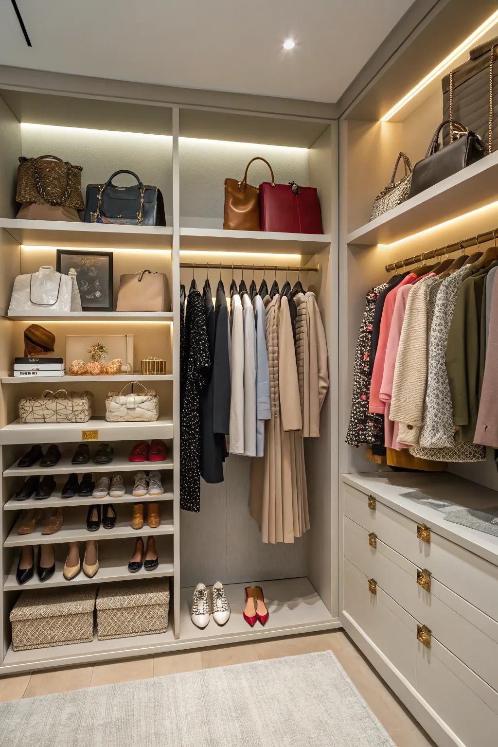 Closet design that is based on a boutique