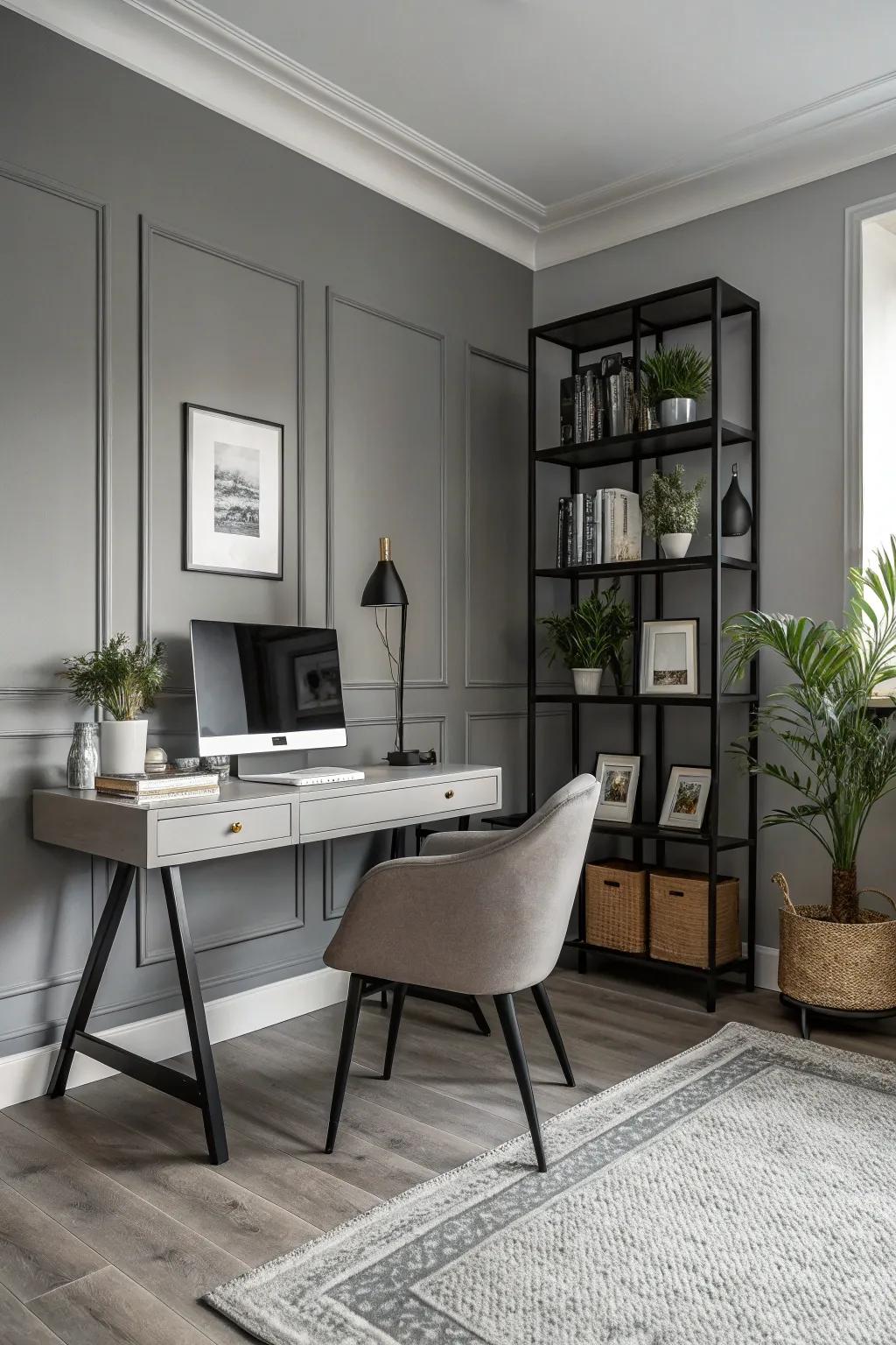 A monochromatic scheme offers an elegant Zoom background.
