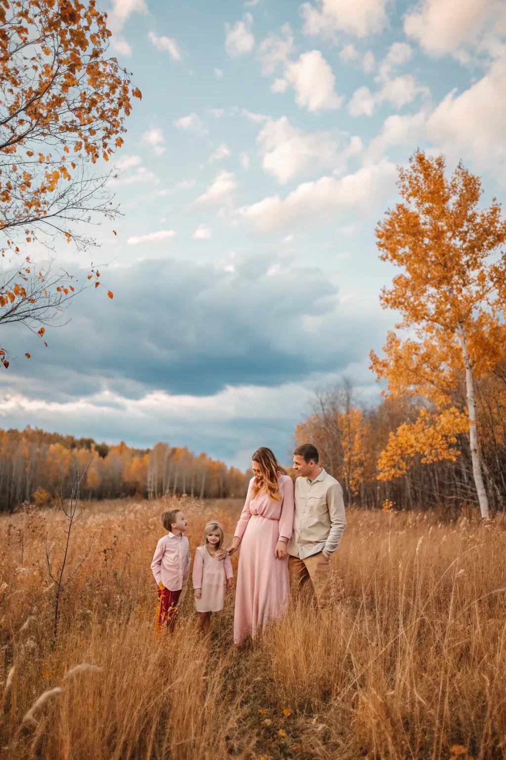 Gentle colors offer a soft and refreshing contrast to autumn’s striking hues.