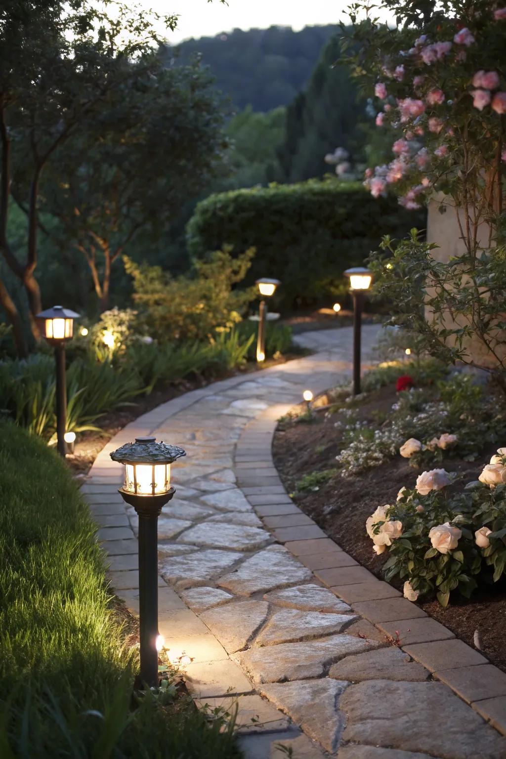 Alternating illumination contributes to an organic sensation.