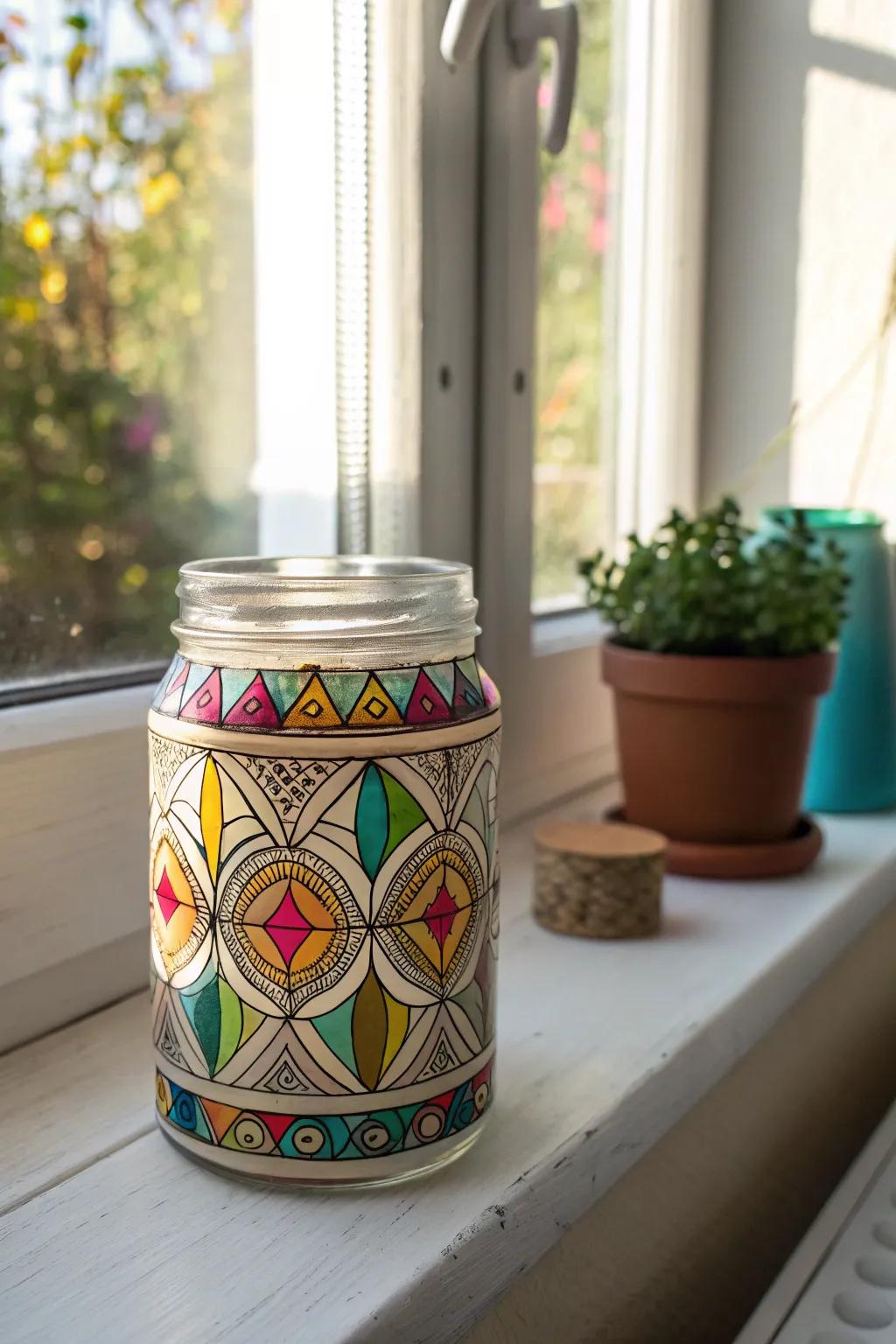 Brighten up your area with self-made colored glass containers—where sunshine enhances artistry!
