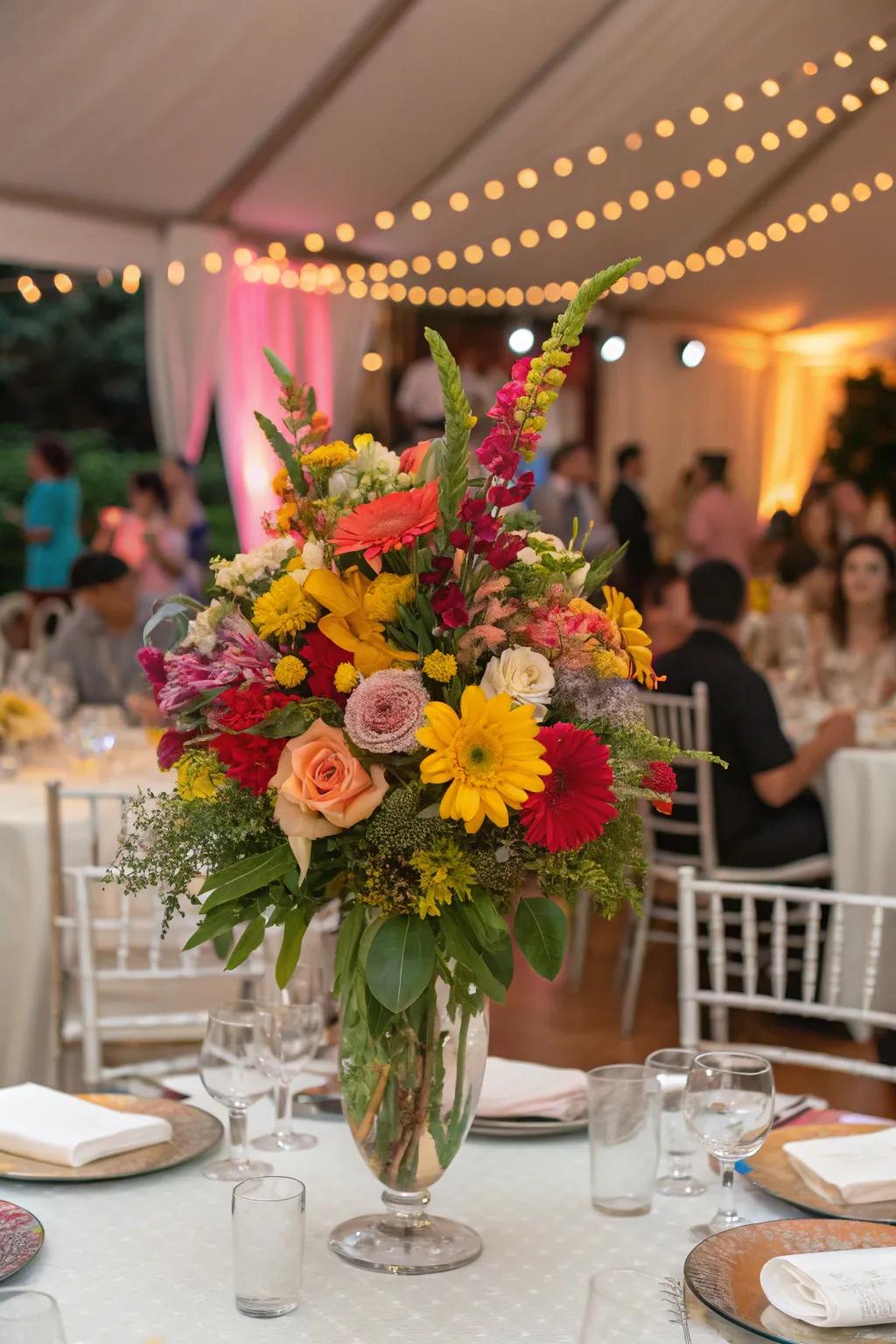 Lustrous floral arrangements deliver vibrancy and freshness.