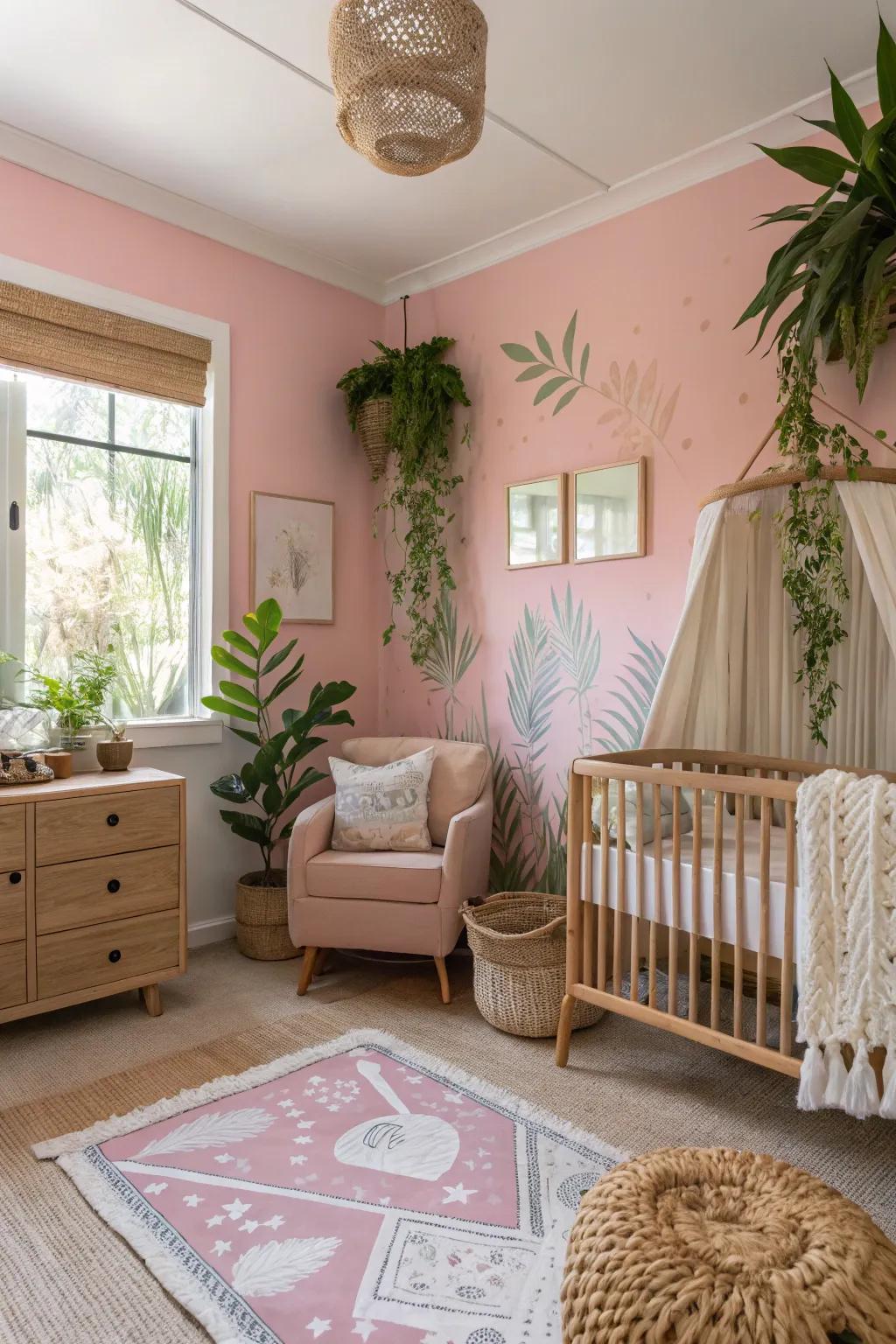 A nursery via nature-inspired components that pacify and soothe.