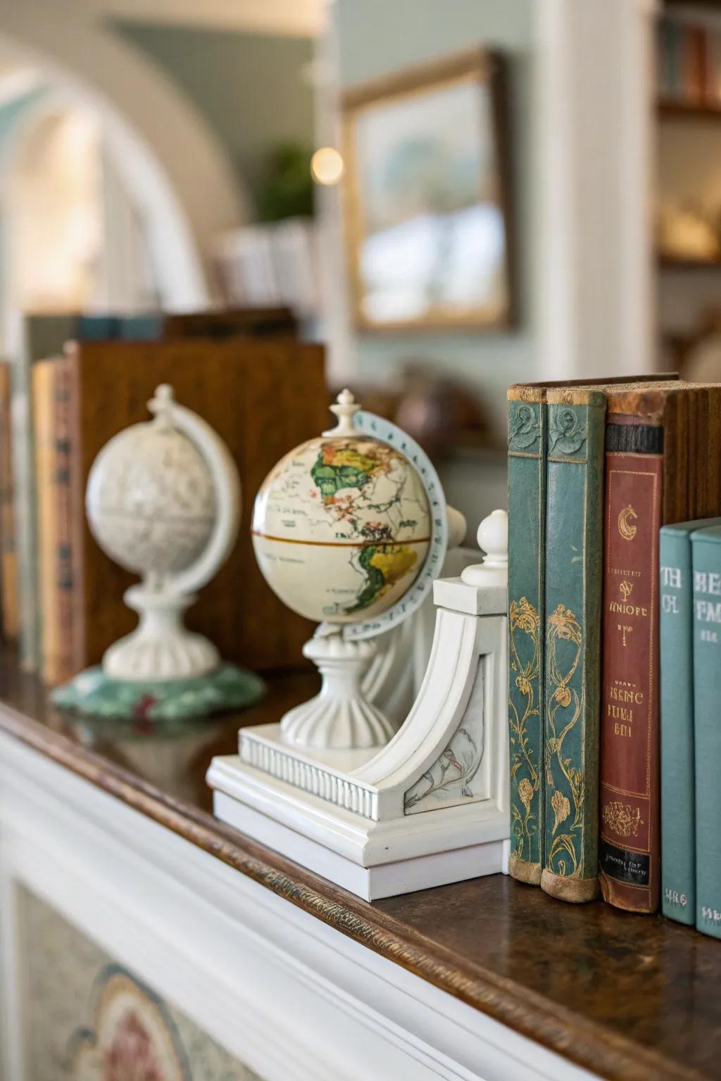 Stylishly organize books with ceramic bookends.
