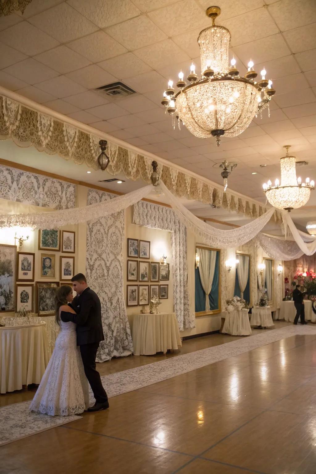 Bring nostalgia with vintage glamour elements.