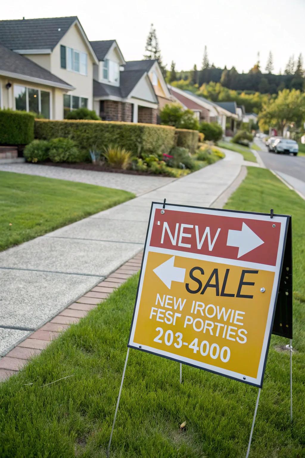 Guide potential buyers with clear directional signs.
