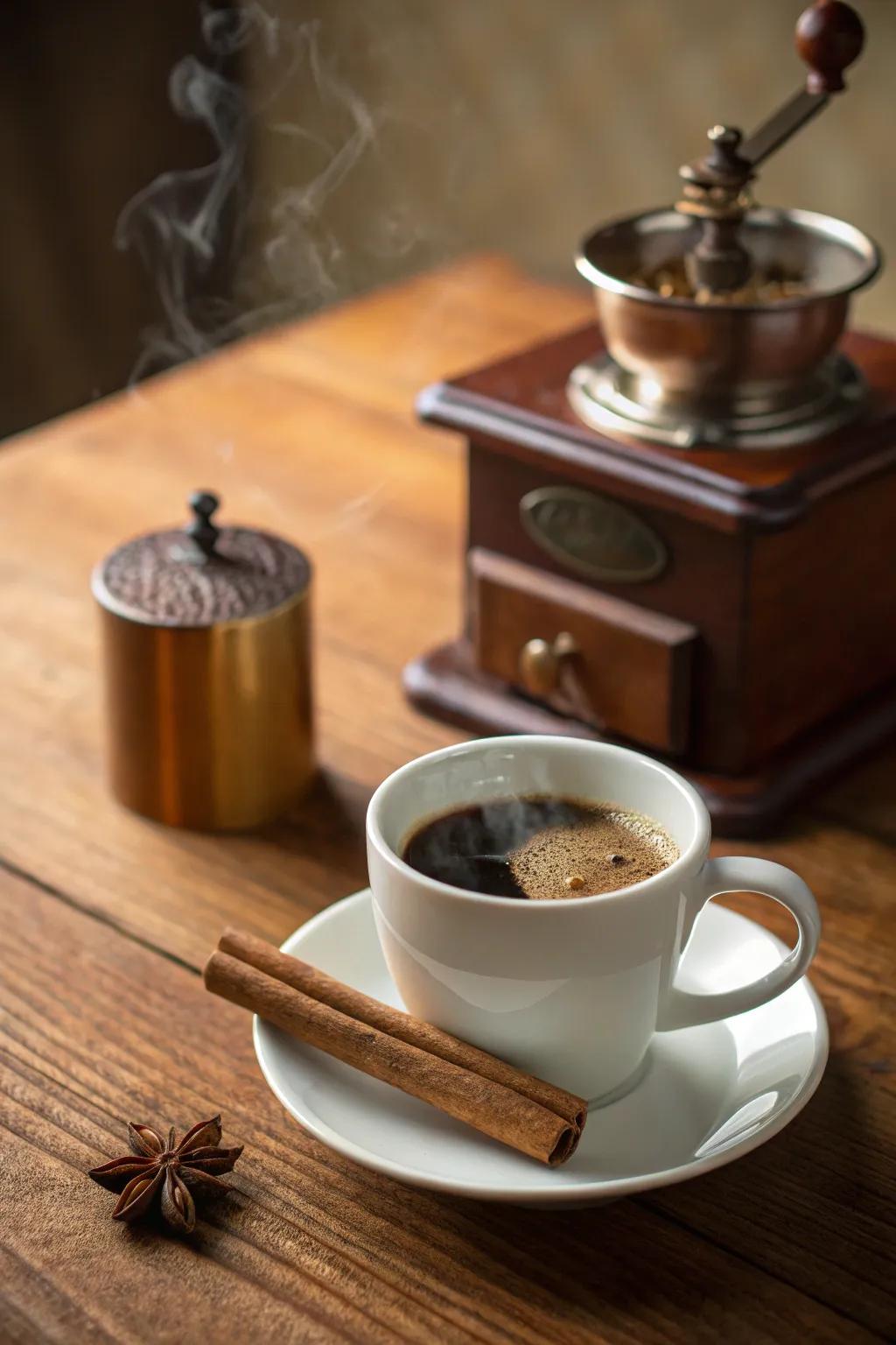 Savor a fine coffee to elevate your breakfast.