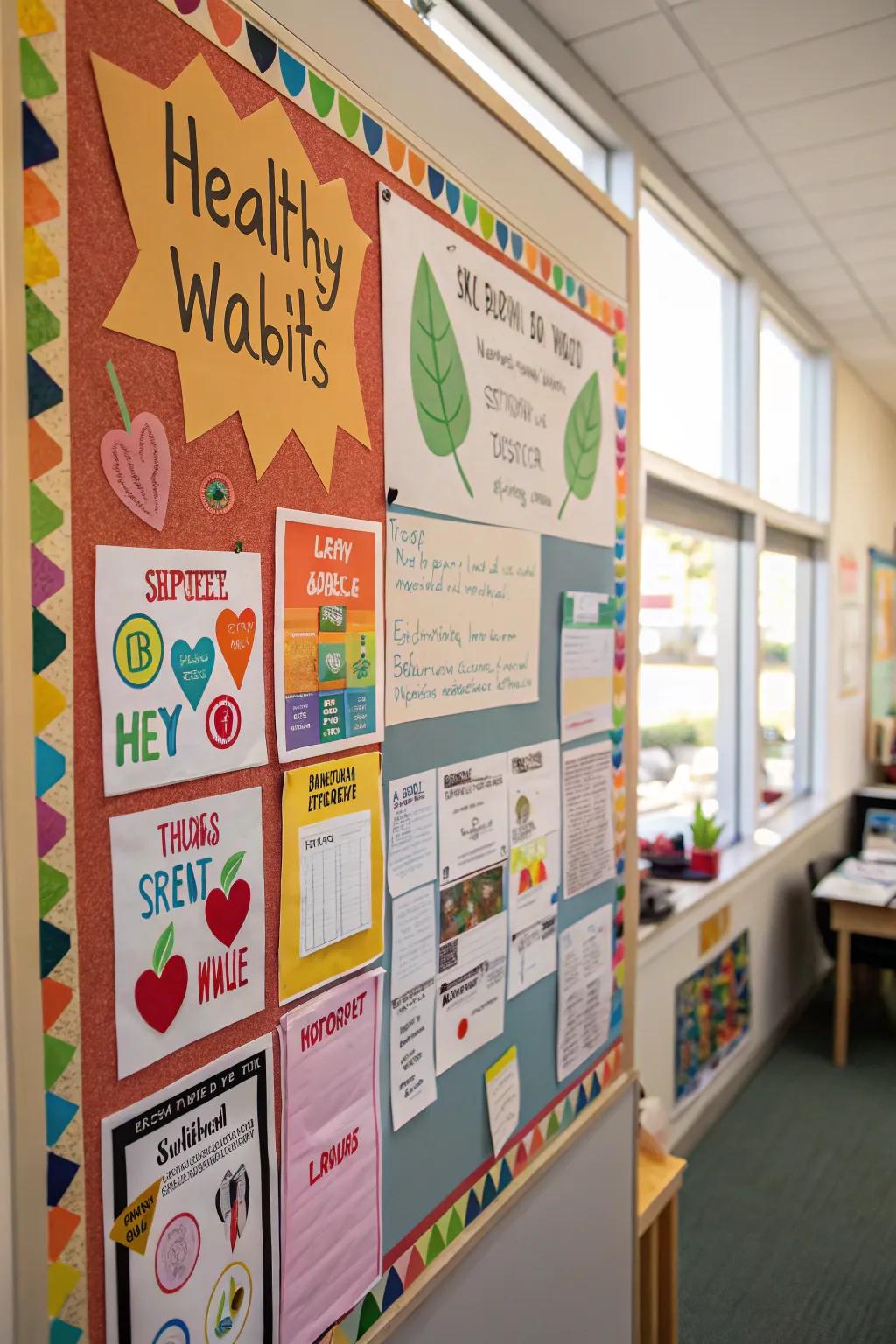 A wellness zone with tips for promoting workplace well-being.