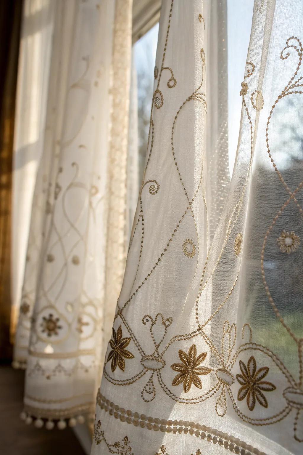 Delicate panels with distinct textures append depth and a personal impression to domestic aesthetics.