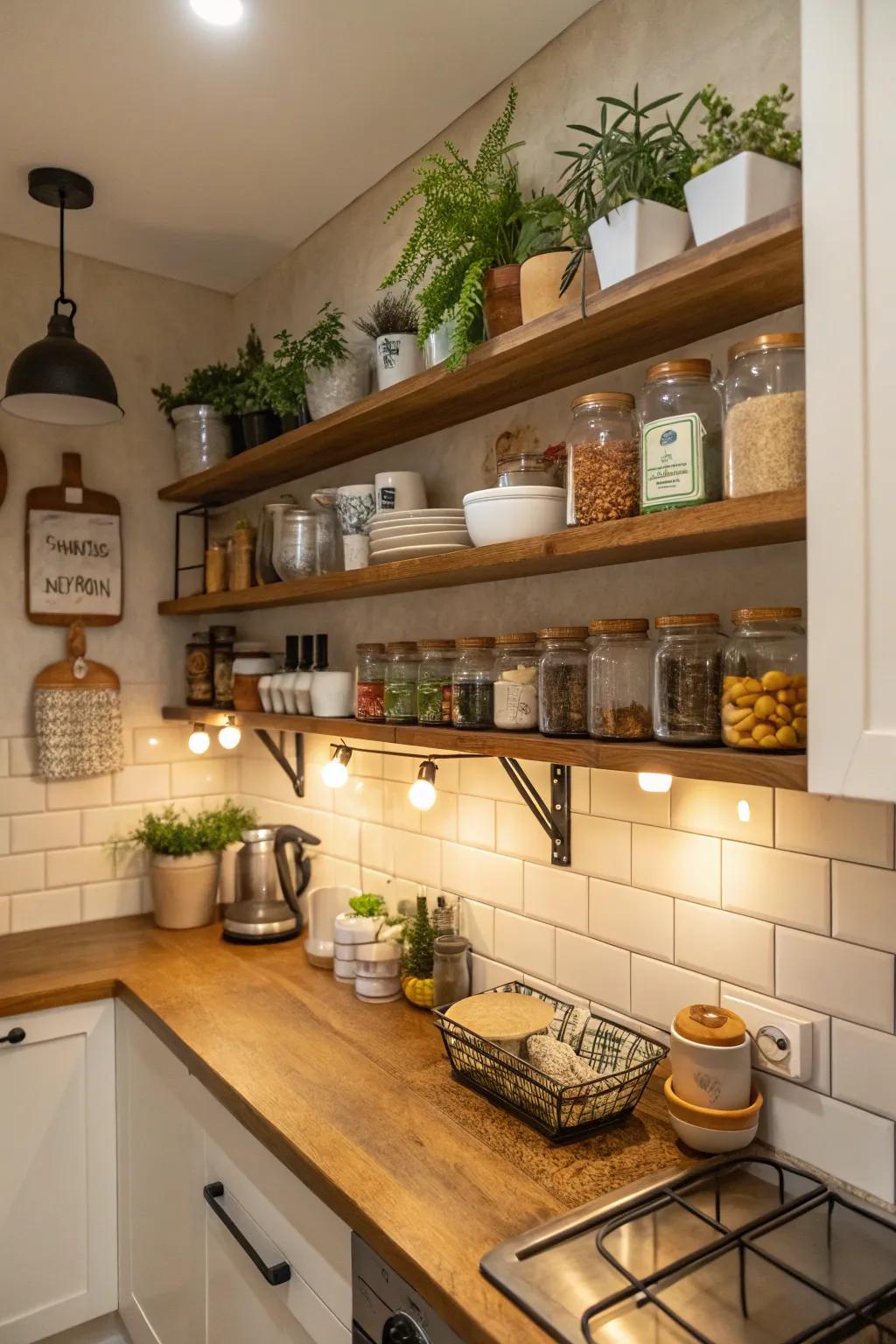 Mounted racks deliver functional storage with flair.