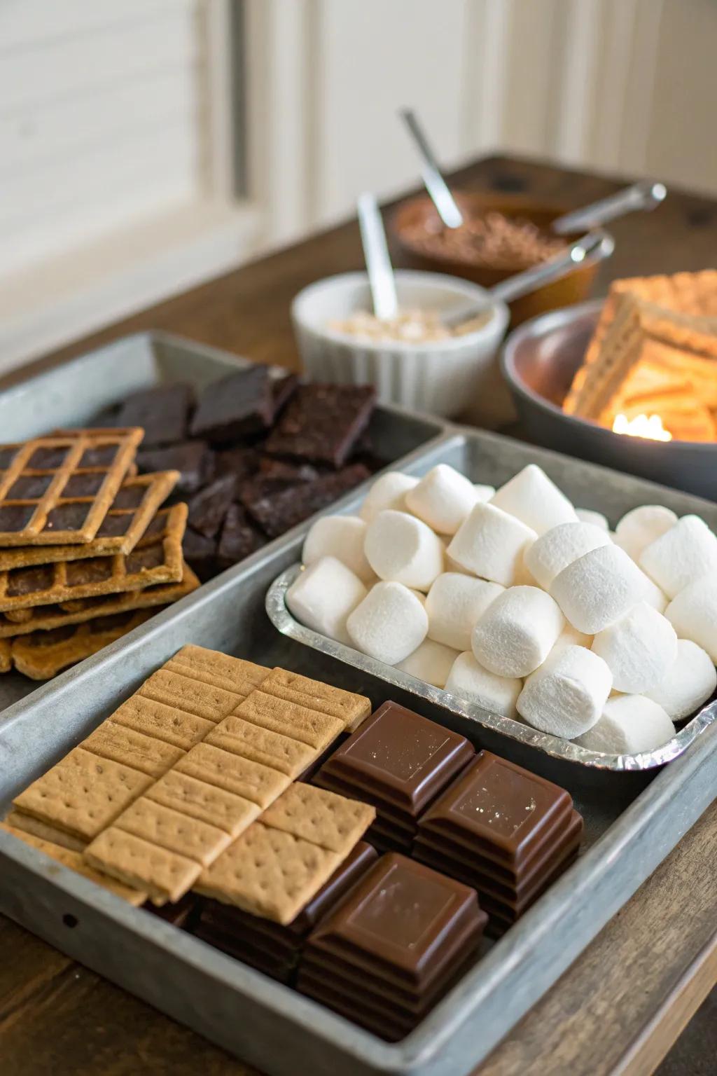 A fun and interactive s'mores station for all ages.