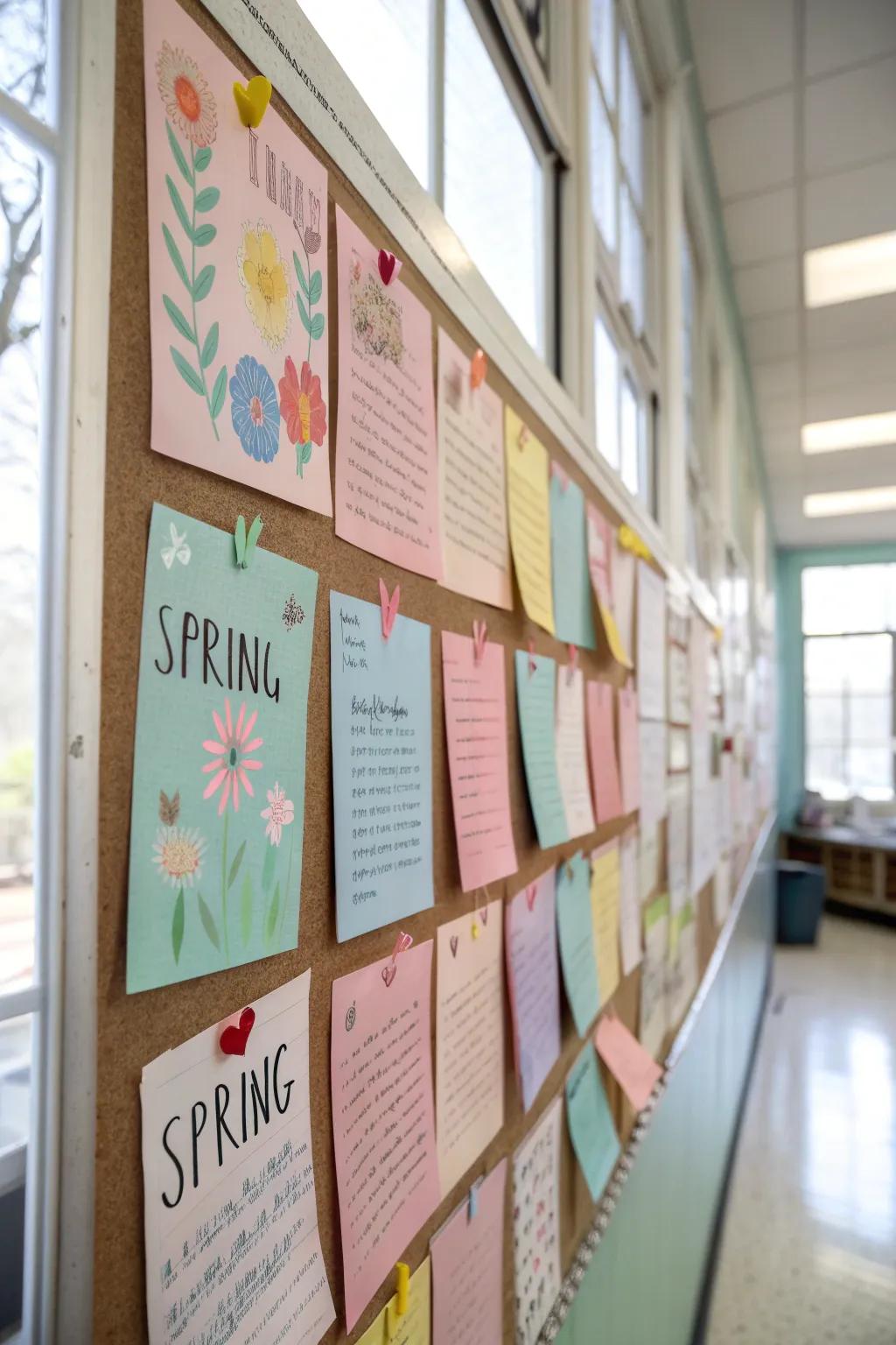 A mood board showcasing a compilation of spring-inspired quotes.