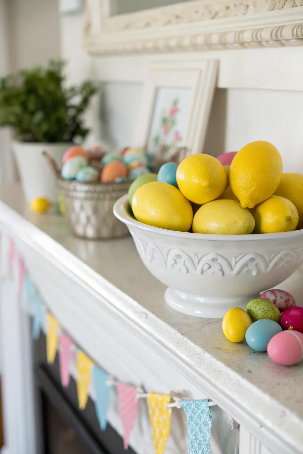 Seasonal fruits provide a natural and refreshing color accent.