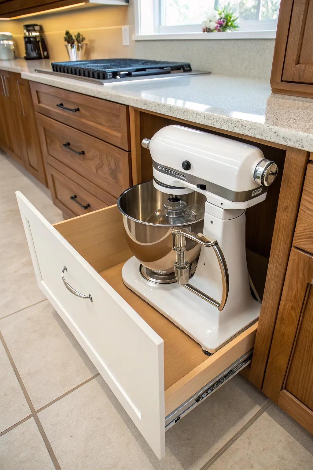 Simple marvel: A drawer keeping option for spotless counters