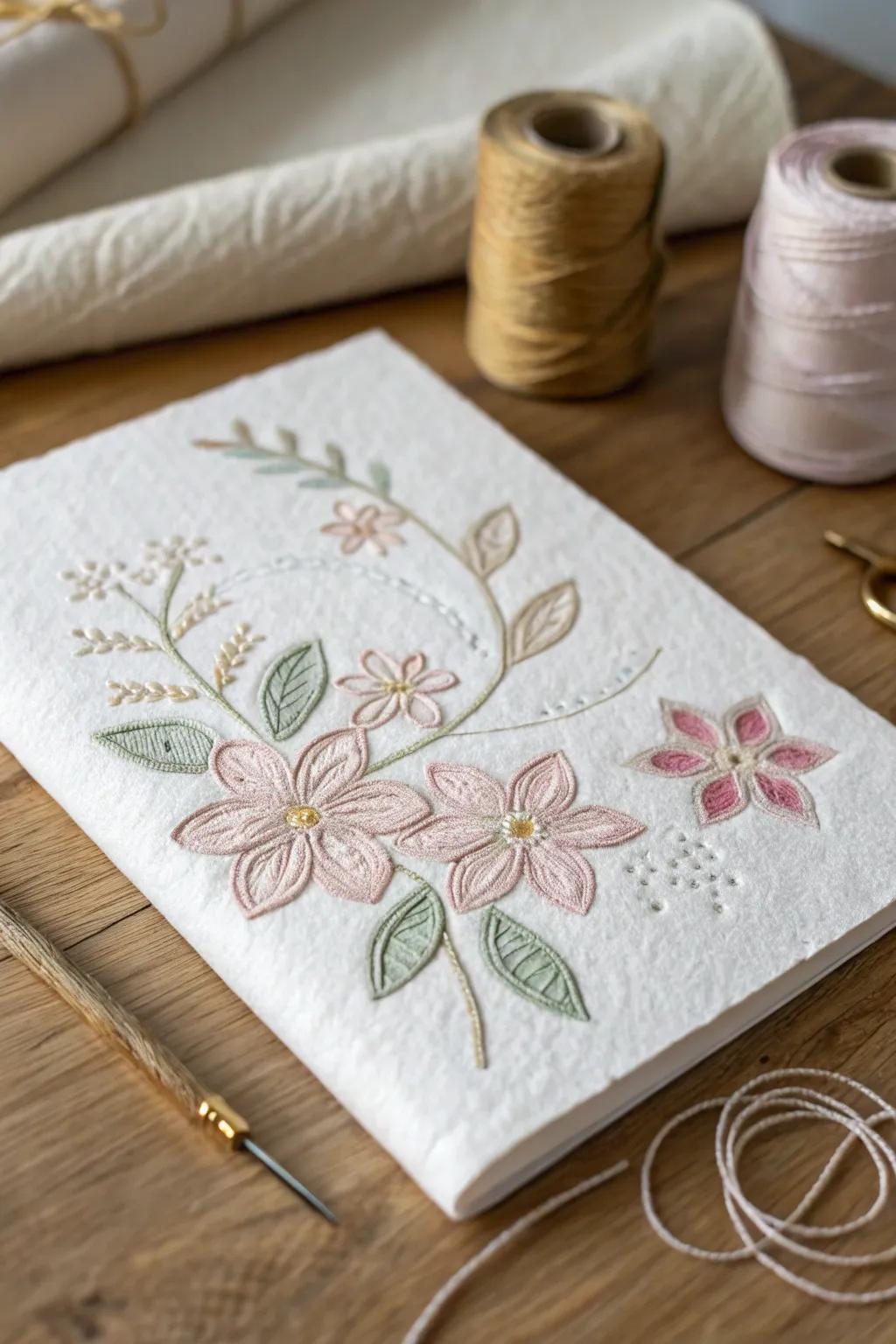 Elevate your greetings with the art of paper stitching.