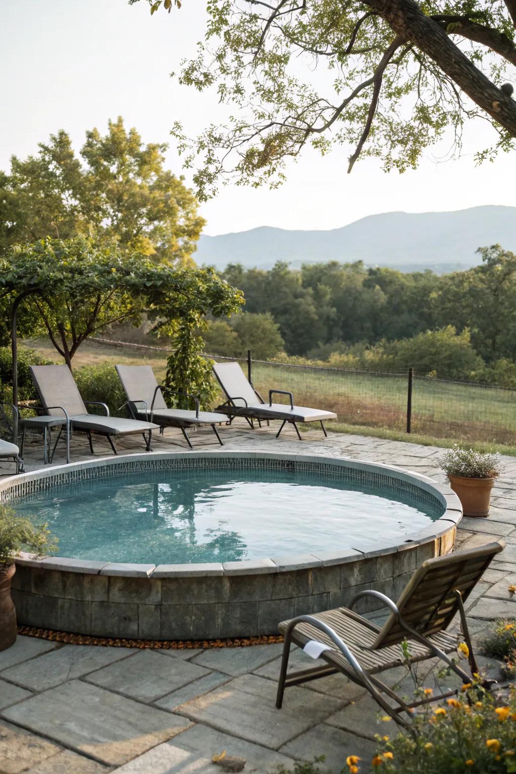 Lounging choices yield the ideal location to wind down at the pool.