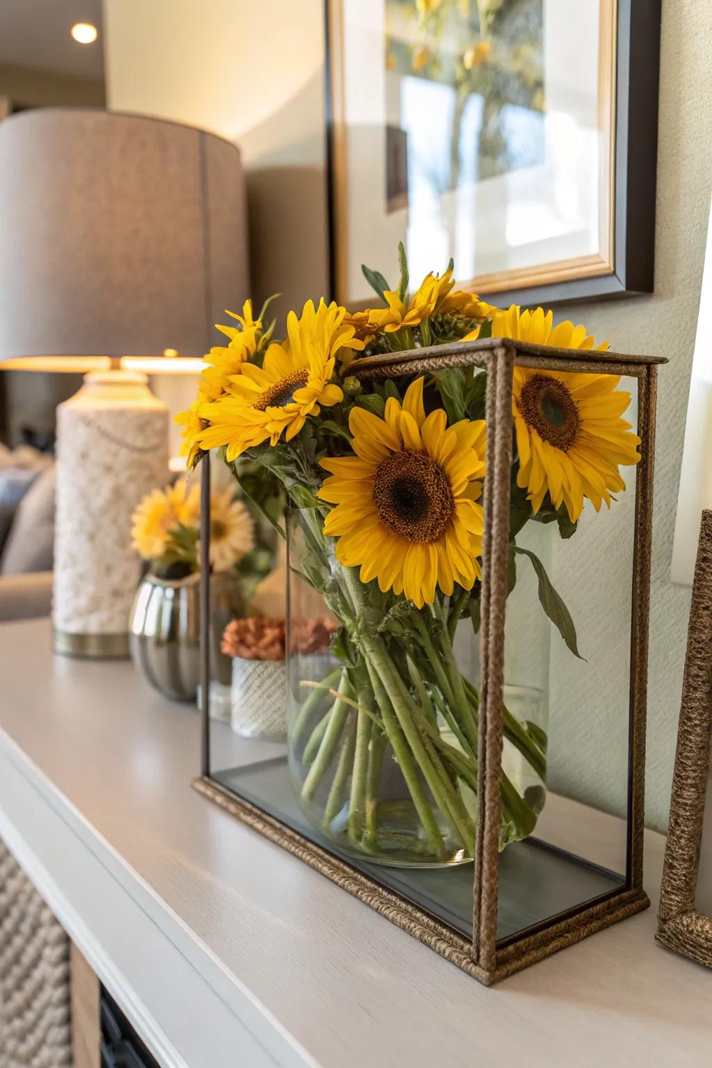 Stunning keepsake sunflower art for your home.