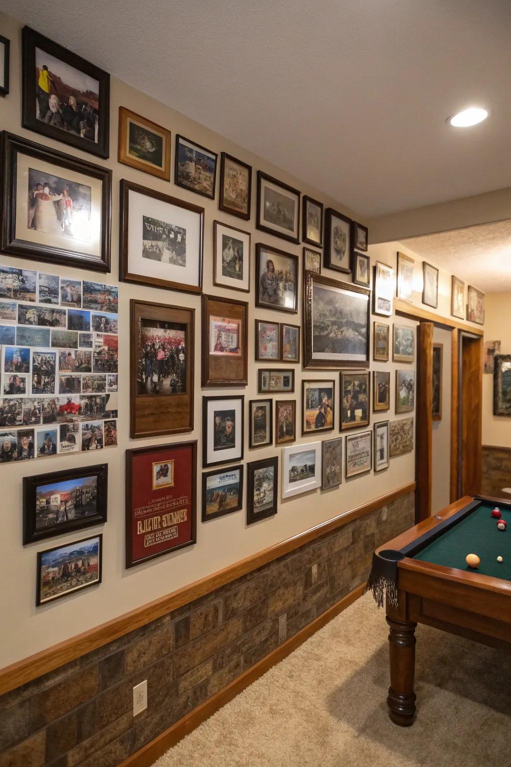 A photo gallery brings a personal flair.