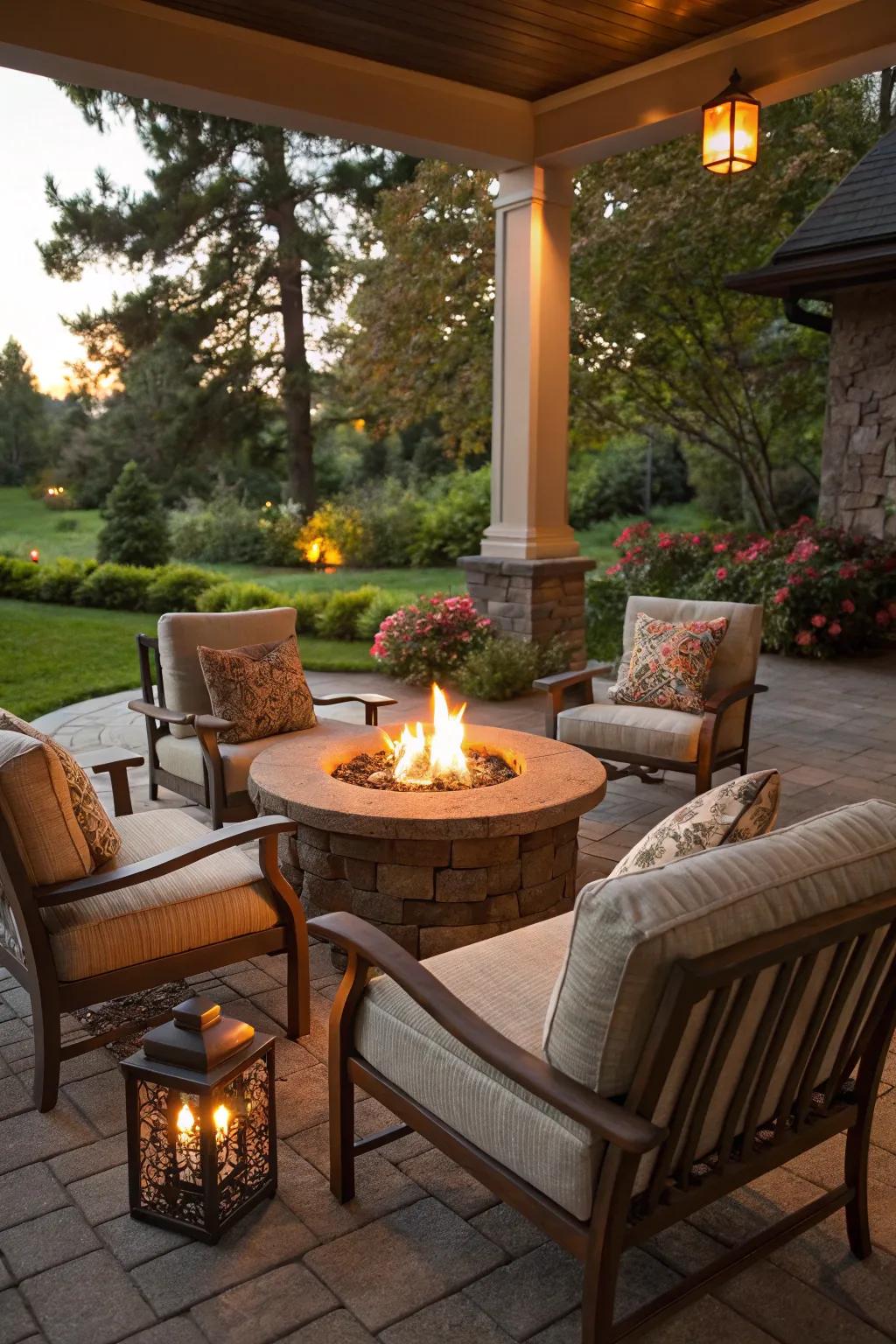 Fire pits transport warmth and a communal area to terraces.