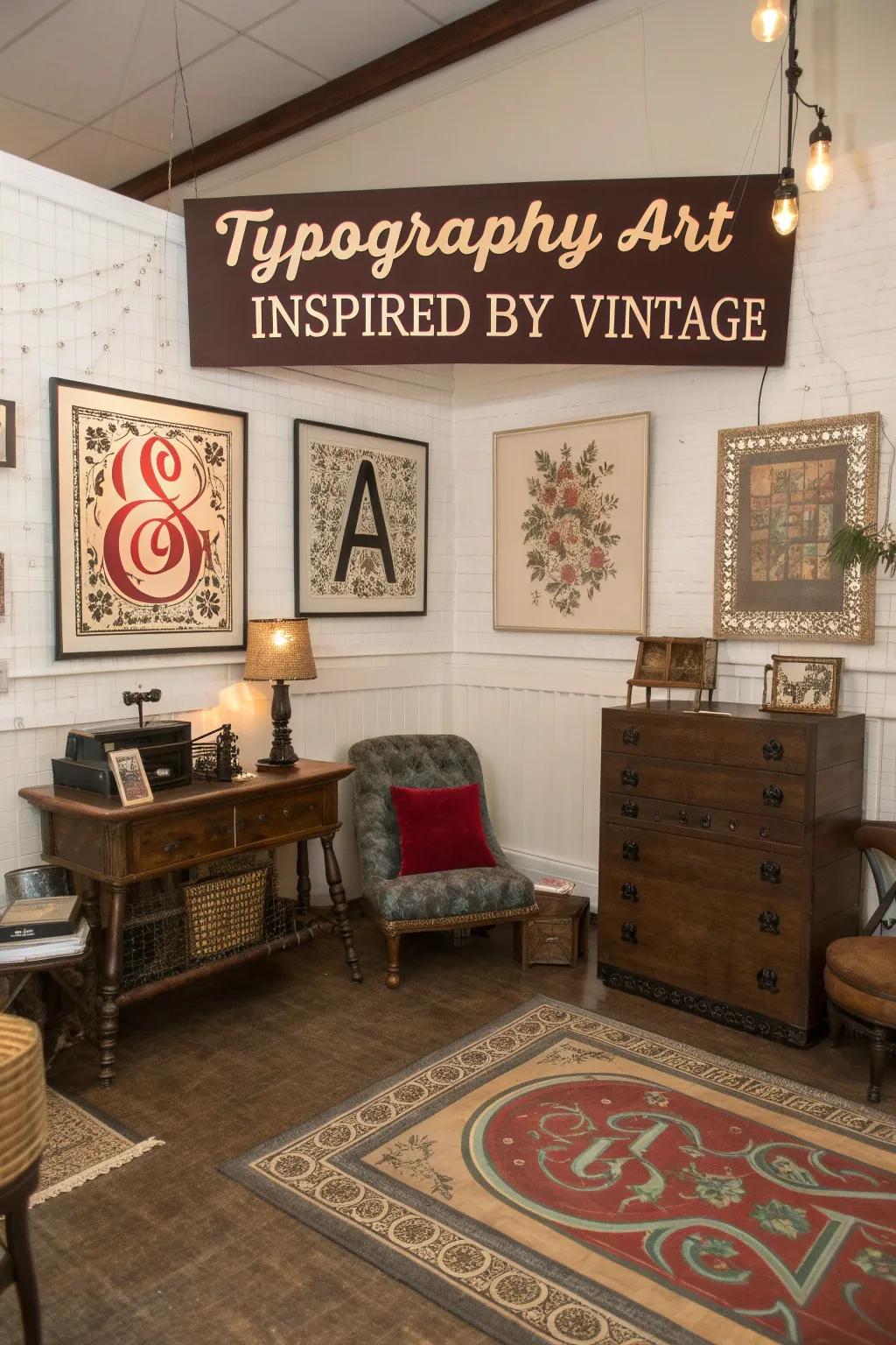 Nostalgic lettering evokes retro character and history.