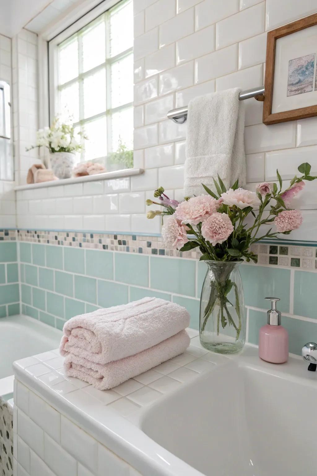 Light tone filler creates a unique and serene aesthetic.