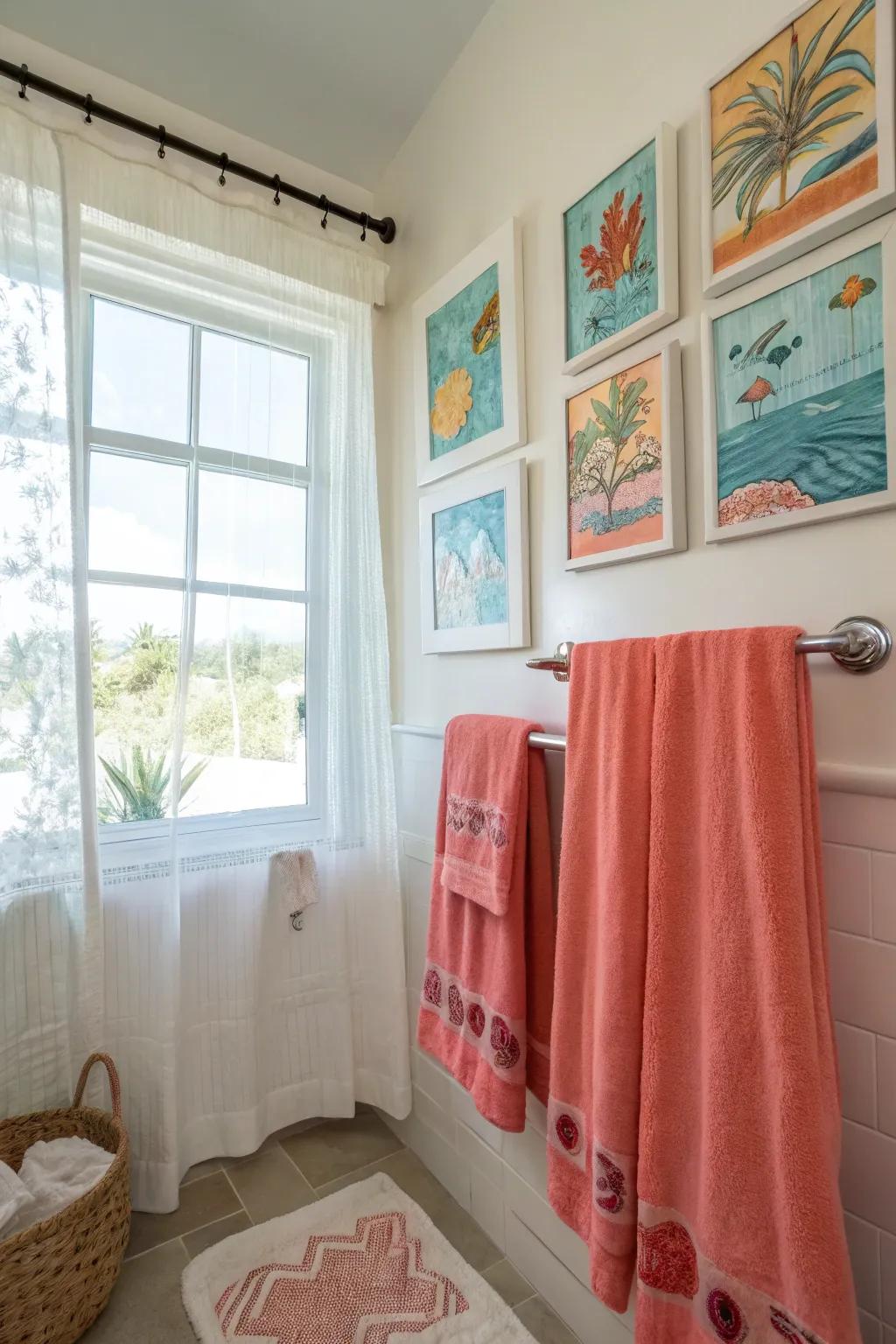 A burst of shade adds personality to the area.