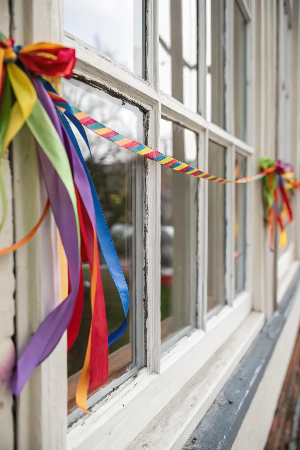 Strips append a playful stroke to window structure design.