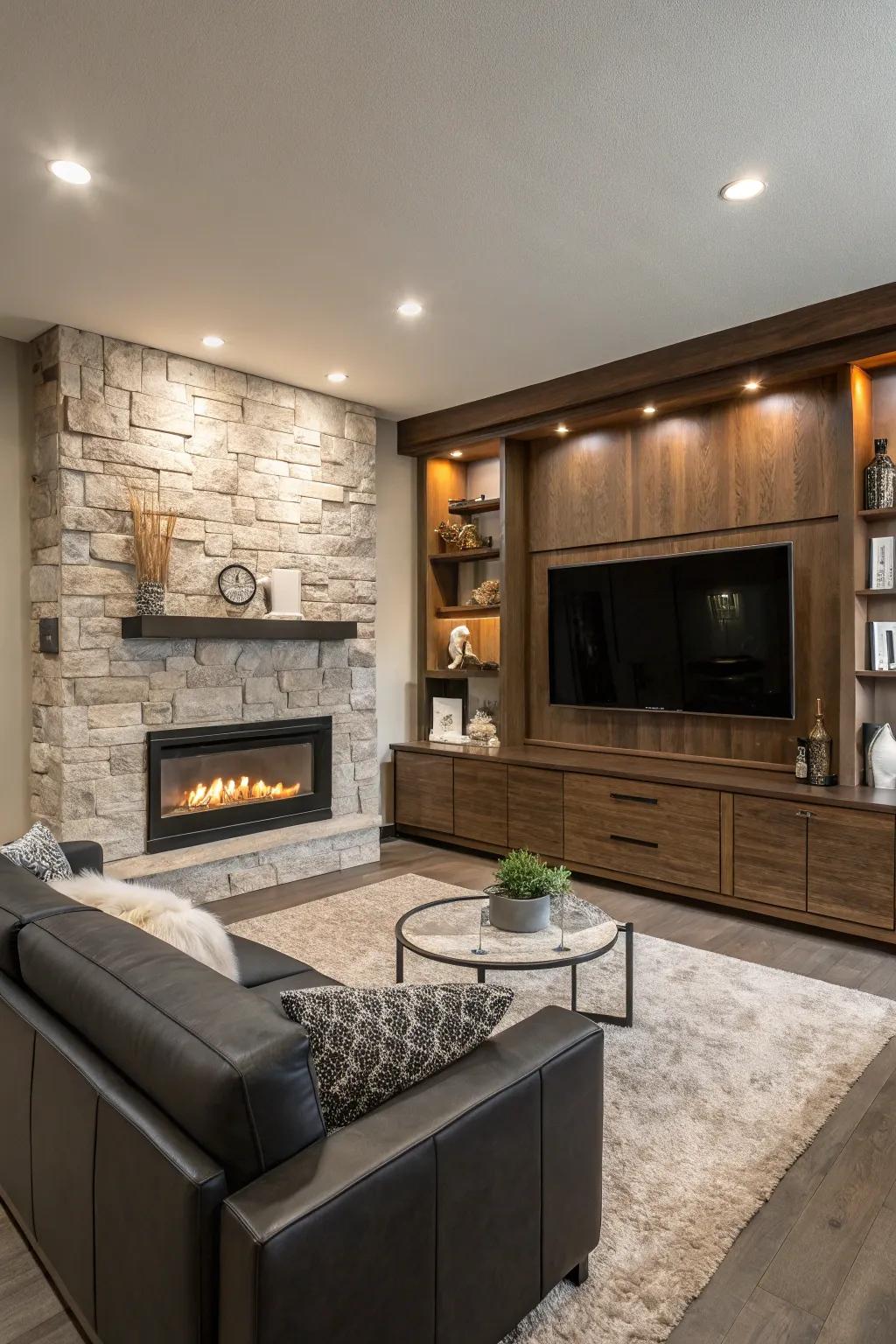 An integrated display preserves aesthetics while offering functionality.