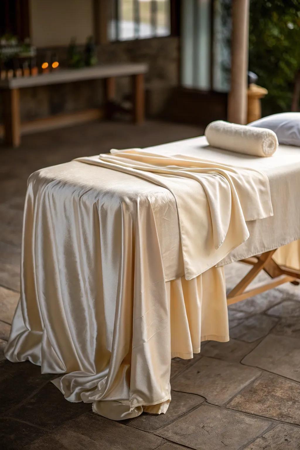 Experiment with fabrics to boost the sensory experience.