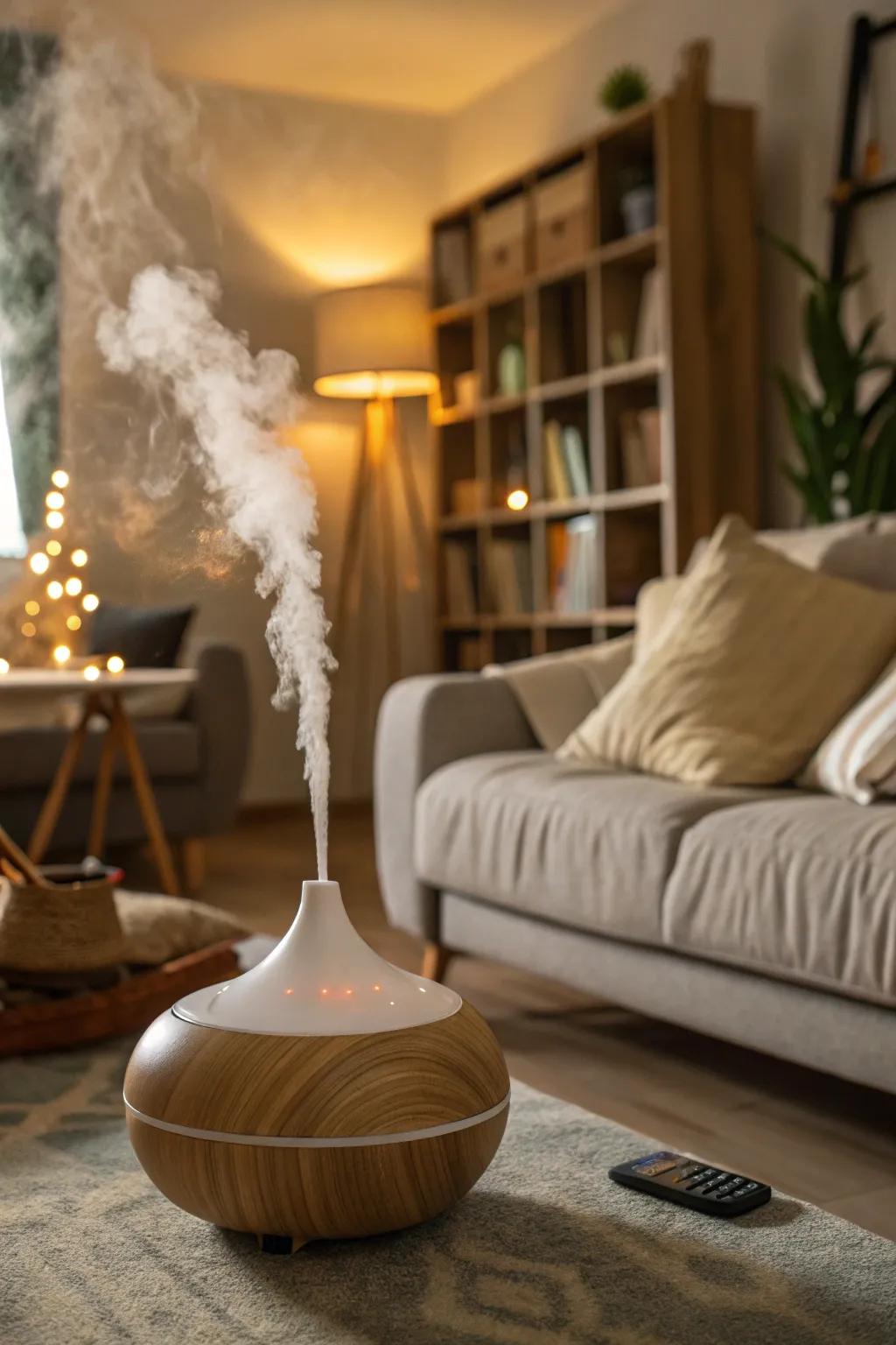 Aromatherapy enhances the mood using calming scents.