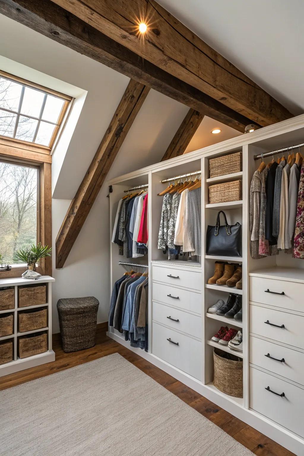 Corner closets utilize otherwise wasted area.