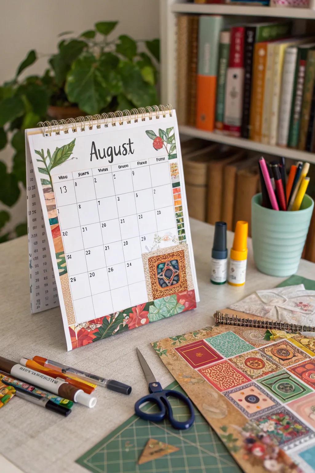 Free your creativity by adding artistic collages to your calendar.