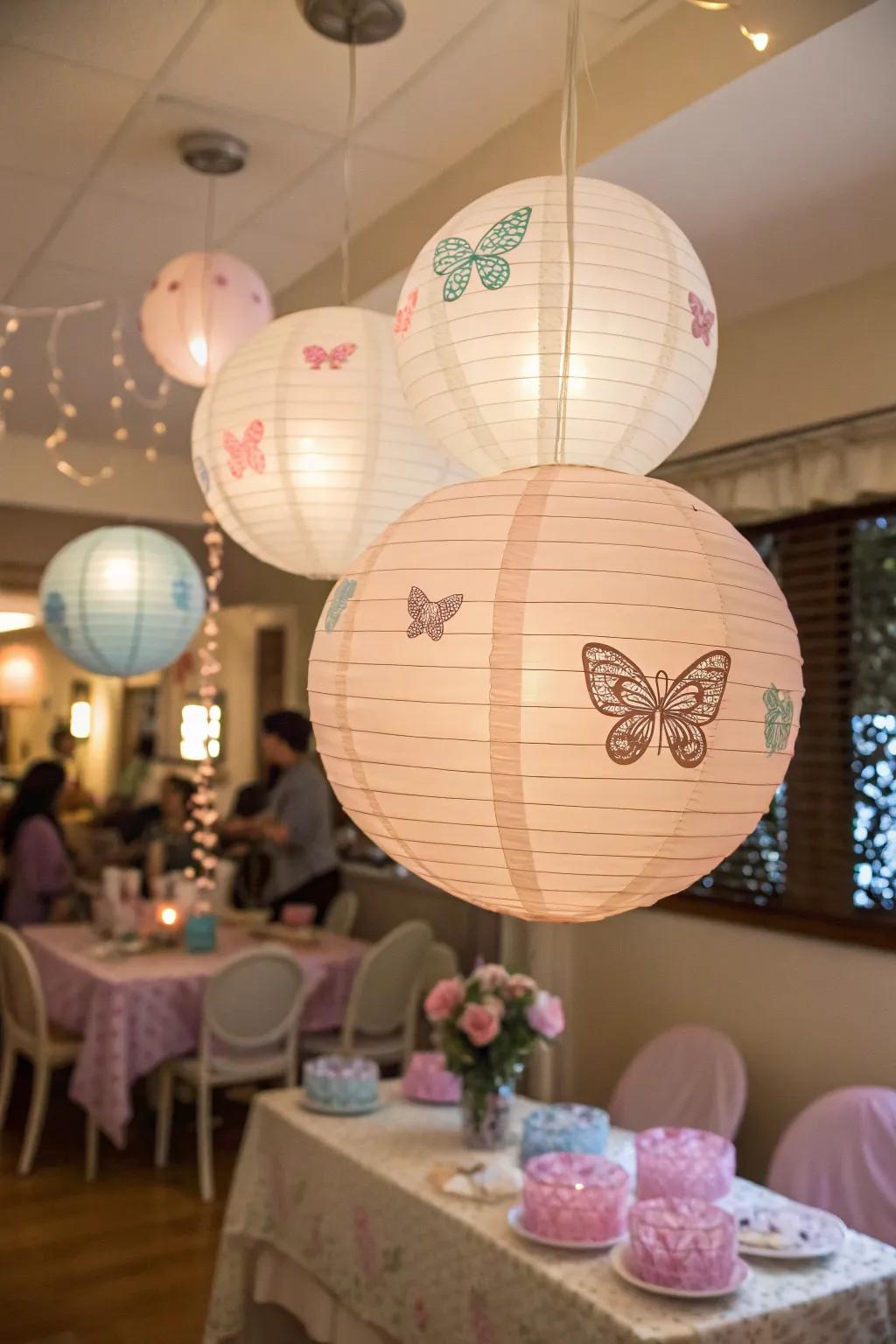Butterfly illumination creates a magical and fanciful ambiance.