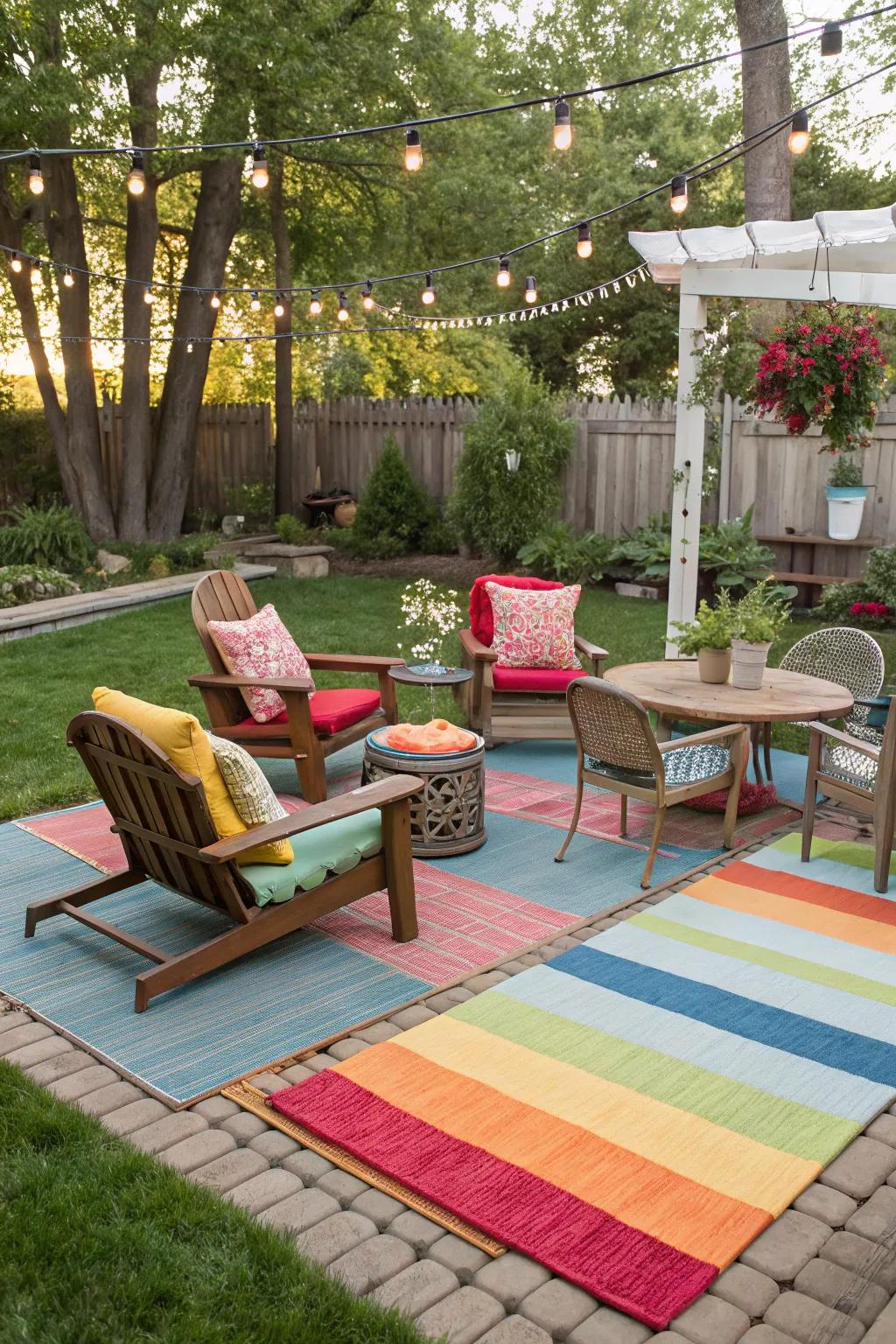 External fabrics define space and add vibrancy.